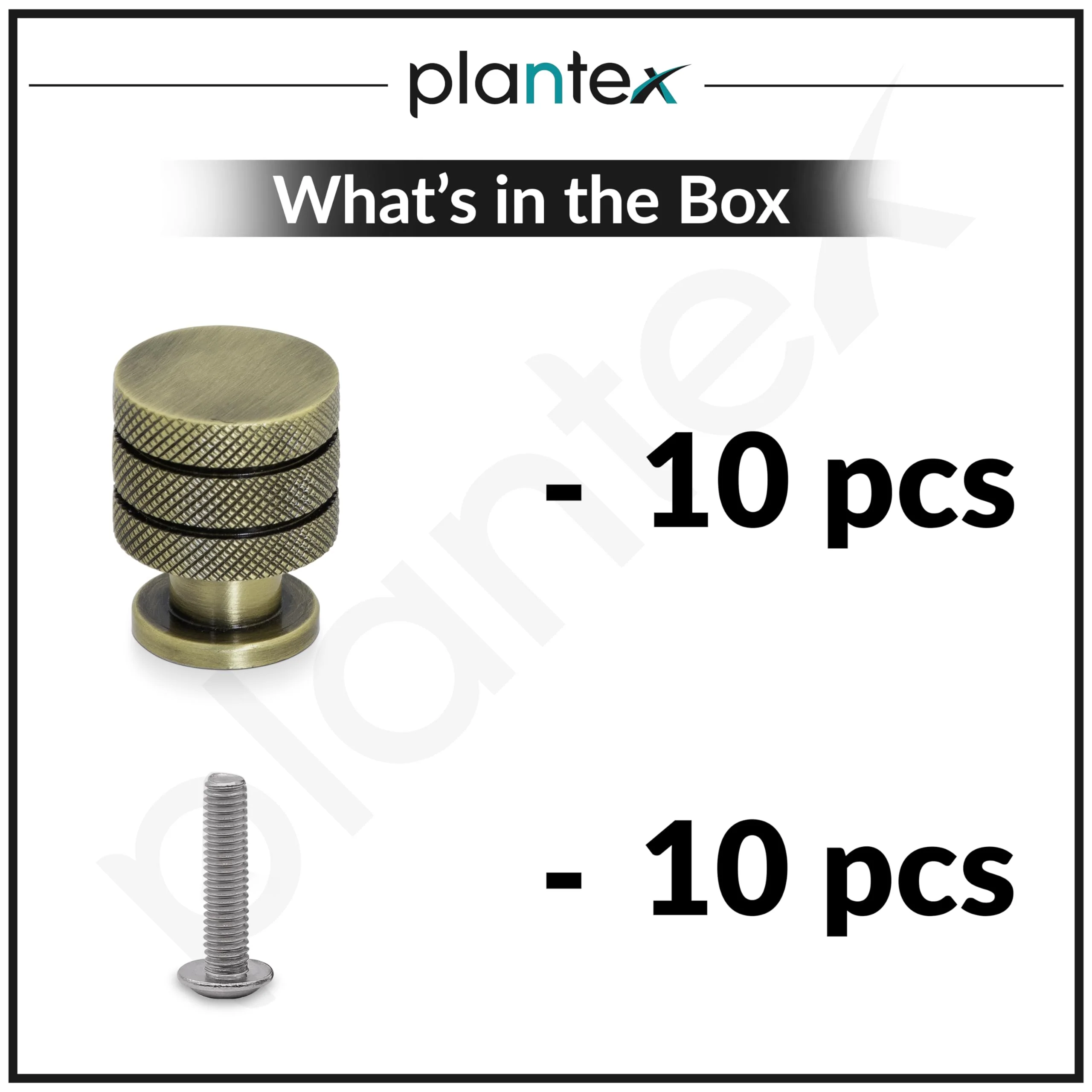 Plantex Knobs for Drawer/Drawer Knobs/Cabinet Knobs/Drawer knobs Handle/Pull-Push Knobs for Home/Office Drawers - Pack of 10 (Brass Antique) - Image 5