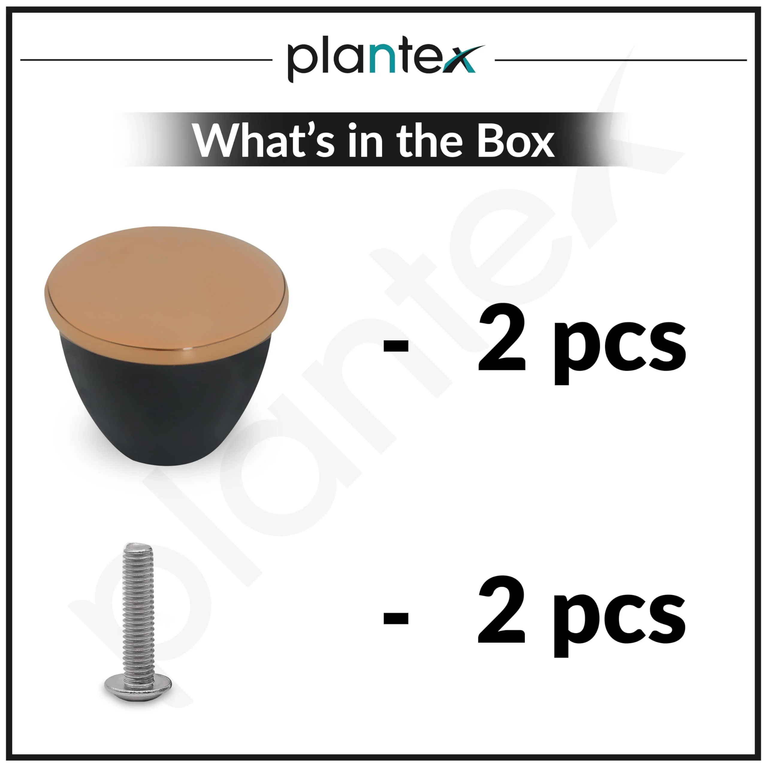 Plantex Knobs for Drawer/Drawer Knobs/Knobs for Cabinets/Pull-Push Knobs for Kitchen/Bedroom Drawer - Pack of 2 (Rose Gold & Black) - Image 5
