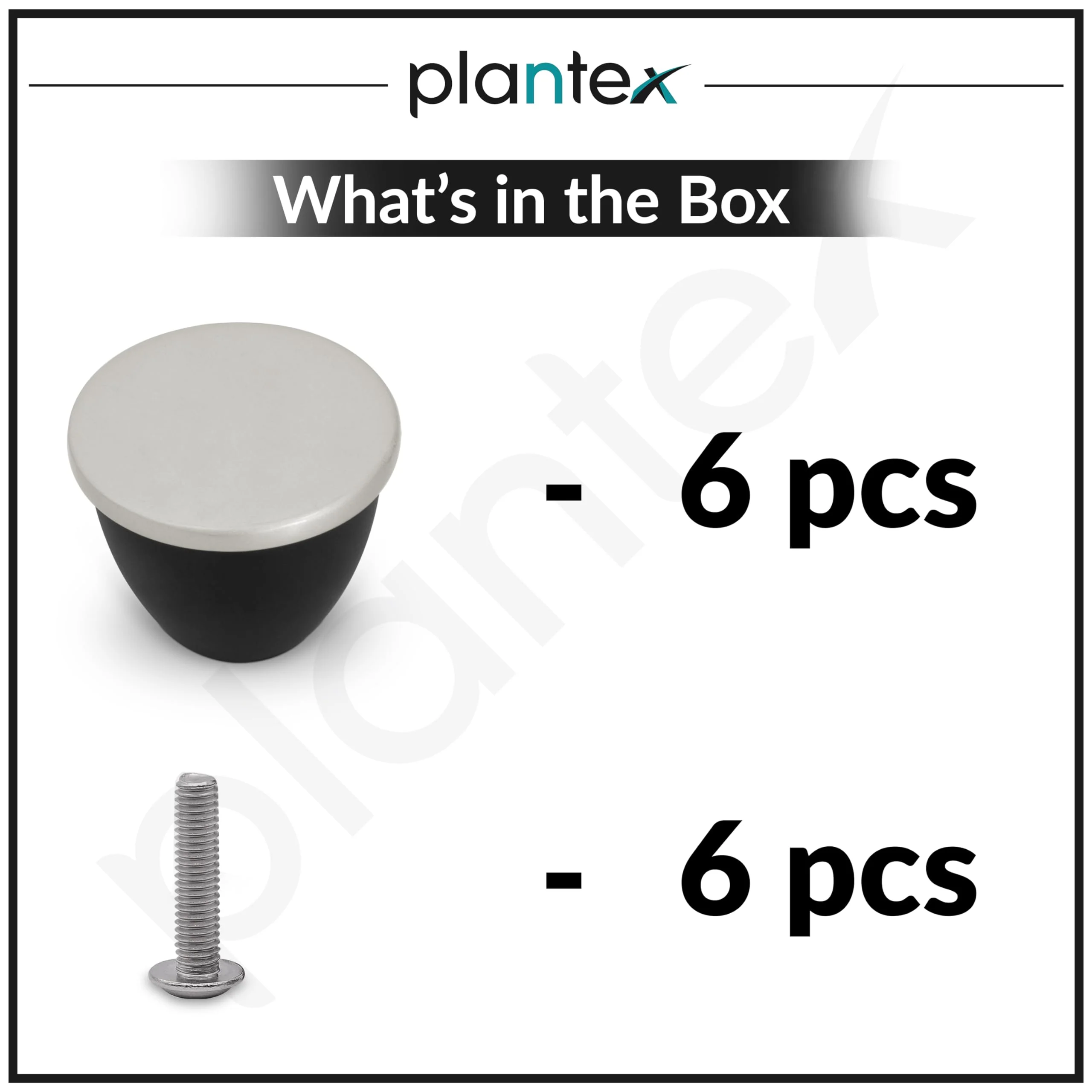 Plantex Knobs for Drawer/Drawer Knobs/Knobs for Cabinets/Pull-Push Knobs for Kitchen/Bedroom Drawer - Pack of 6 (Satin Black) - Image 5