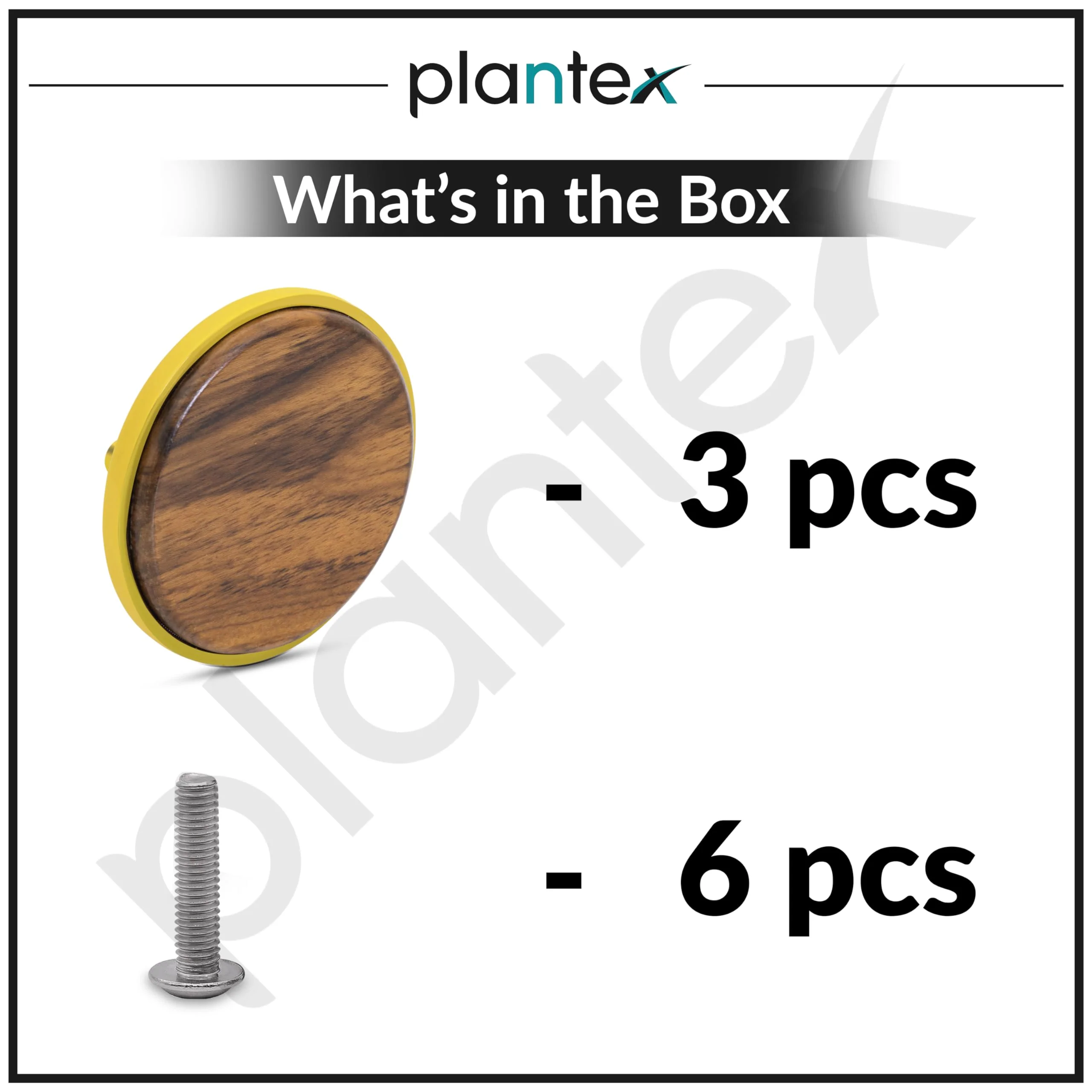 Plantex Knobs for Drawer/Round Drawer Knobs/Knobs for Cabinets/Pull-Push Knobs for Kitchen/Bedroom Drawer - Pack of 3 (Big, Gold & Wood) - Image 5