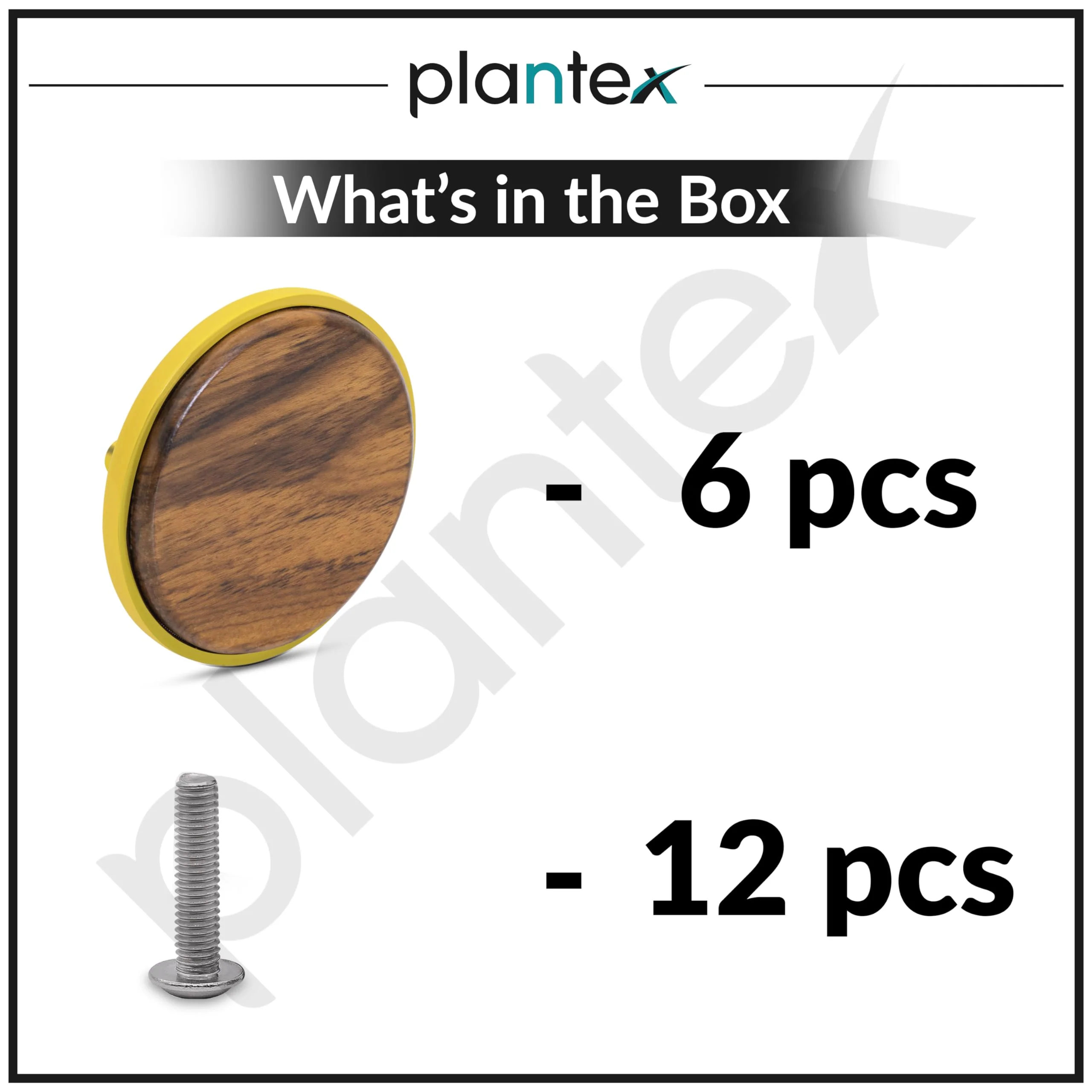 Plantex Knobs for Drawer/Round Drawer Knobs/Knobs for Cabinets/Pull-Push Knobs for Kitchen/Bedroom Drawer - Pack of 6 (Big, Gold & Wood) - Image 5