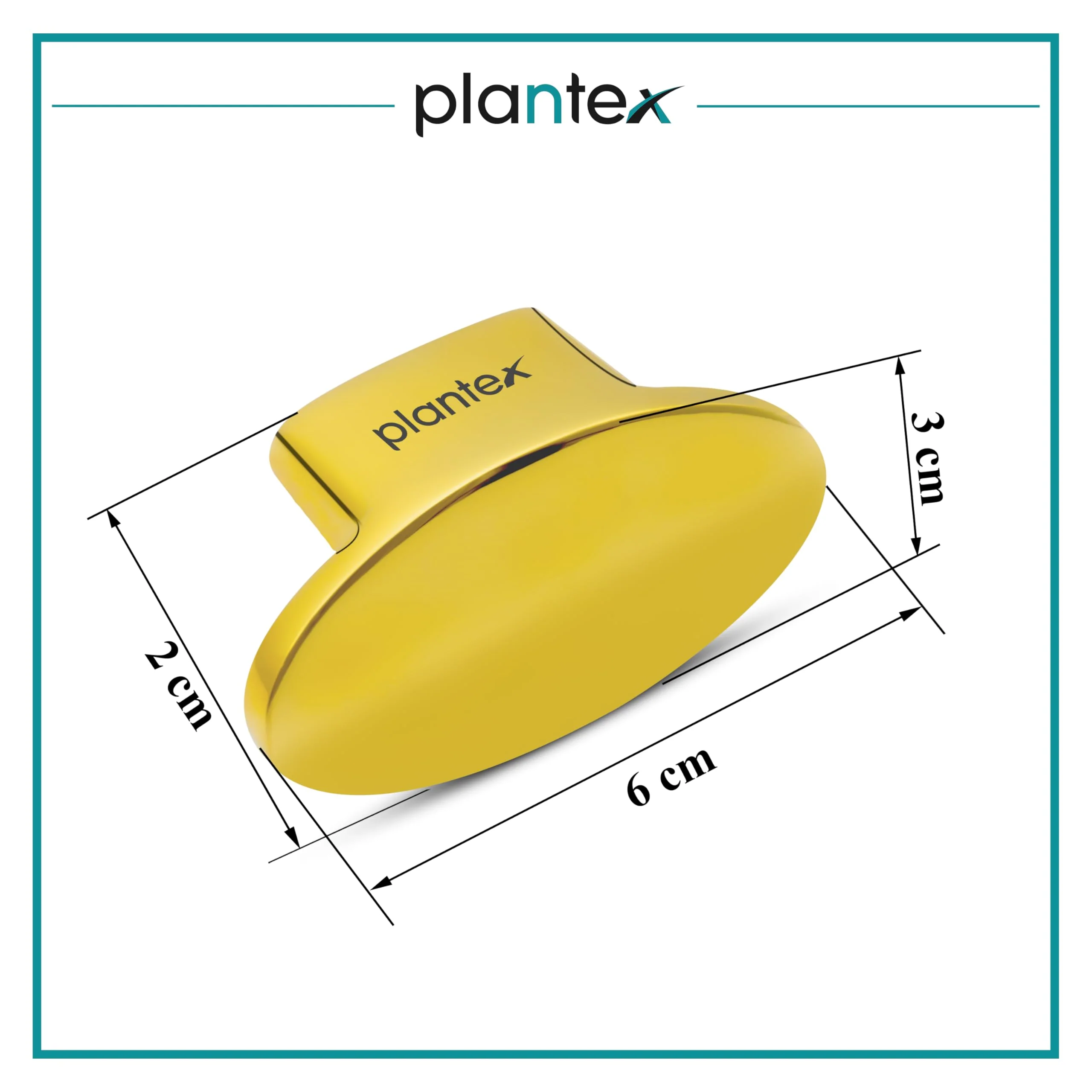 Plantex Knobs for Drawer/Small Drawer Knobs/Knobs for Cabinets/Pull-Push Knobs for Kitchen/Bedroom Drawer - Pack of 1 (Oval, Gold) - Image 3