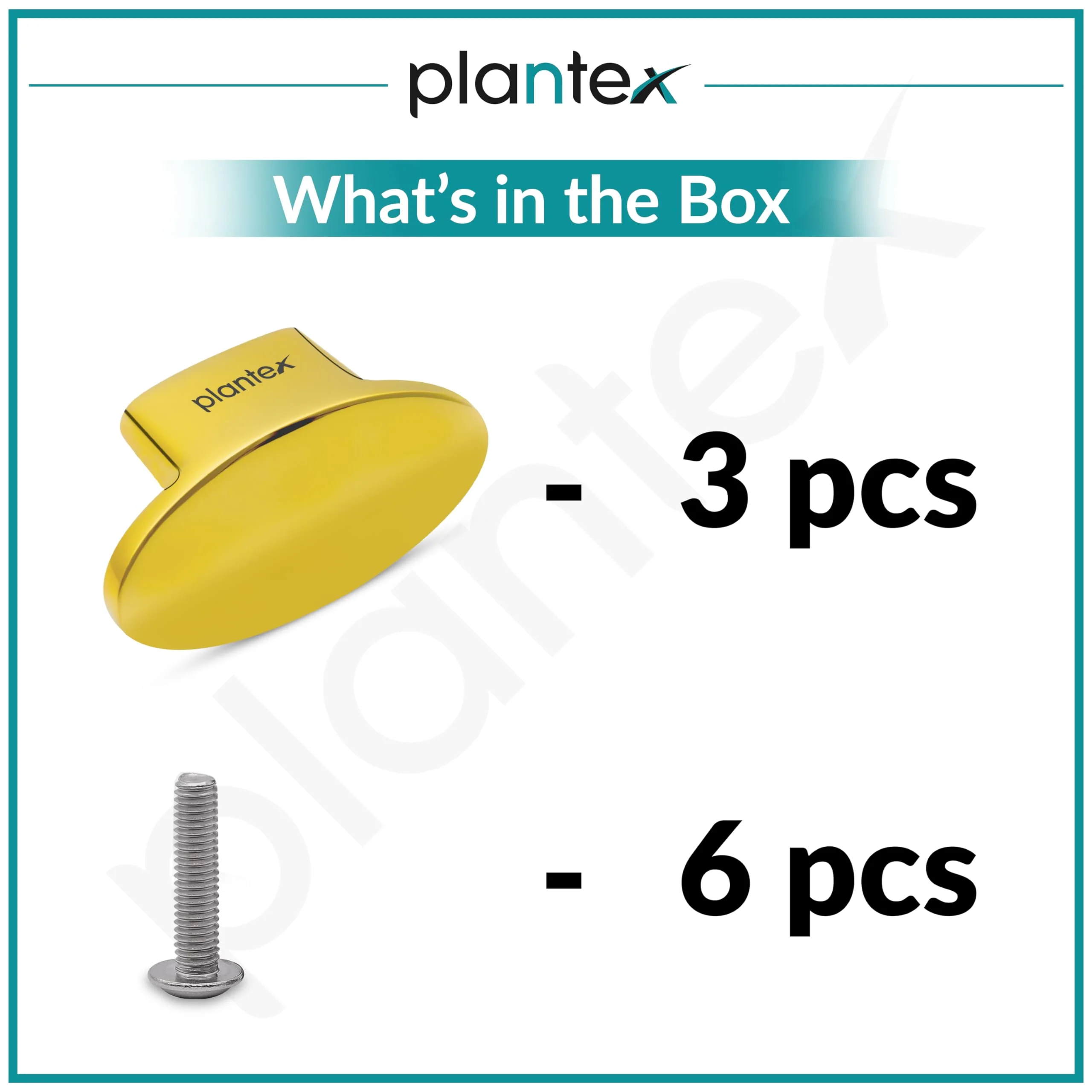 Plantex Knobs for Drawer/Small Drawer Knobs/Knobs for Cabinets/Pull-Push Knobs for Kitchen/Bedroom Drawer - Pack of 3 (Oval, Gold) - Image 6