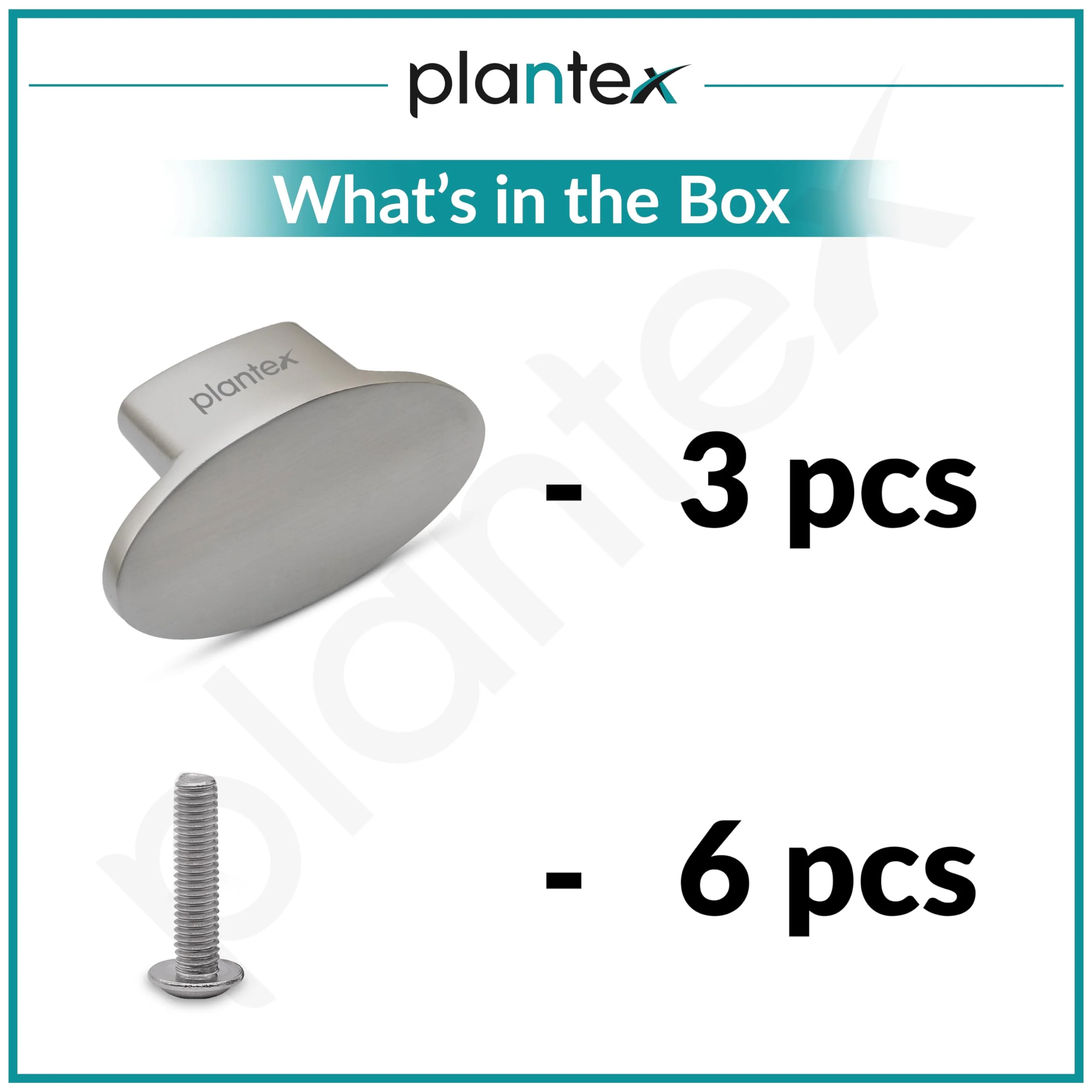 Plantex Knobs for Drawer/Small Drawer Knobs/Knobs for Cabinets/Pull-Push Knobs for Kitchen/Bedroom Drawer - Pack of 3 (Oval, Matt) - Image 6