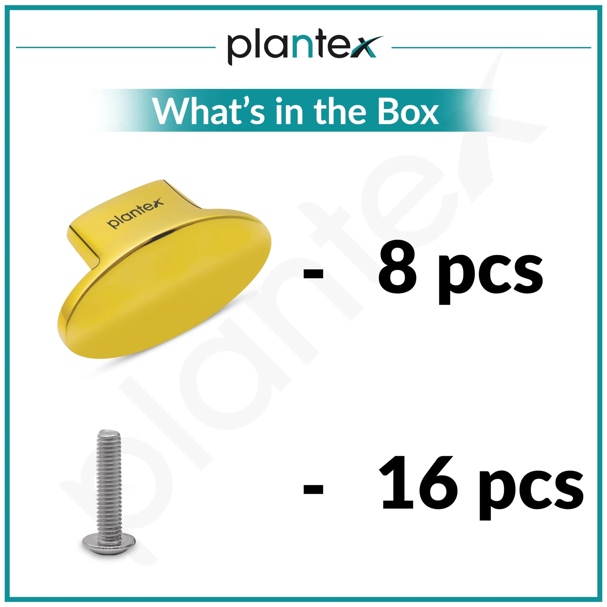 Plantex Knobs for Drawer/Small Drawer Knobs/Knobs for Cabinets/Pull-Push Knobs for Kitchen/Bedroom Drawer - Pack of 8 (Oval, Gold) - Image 5