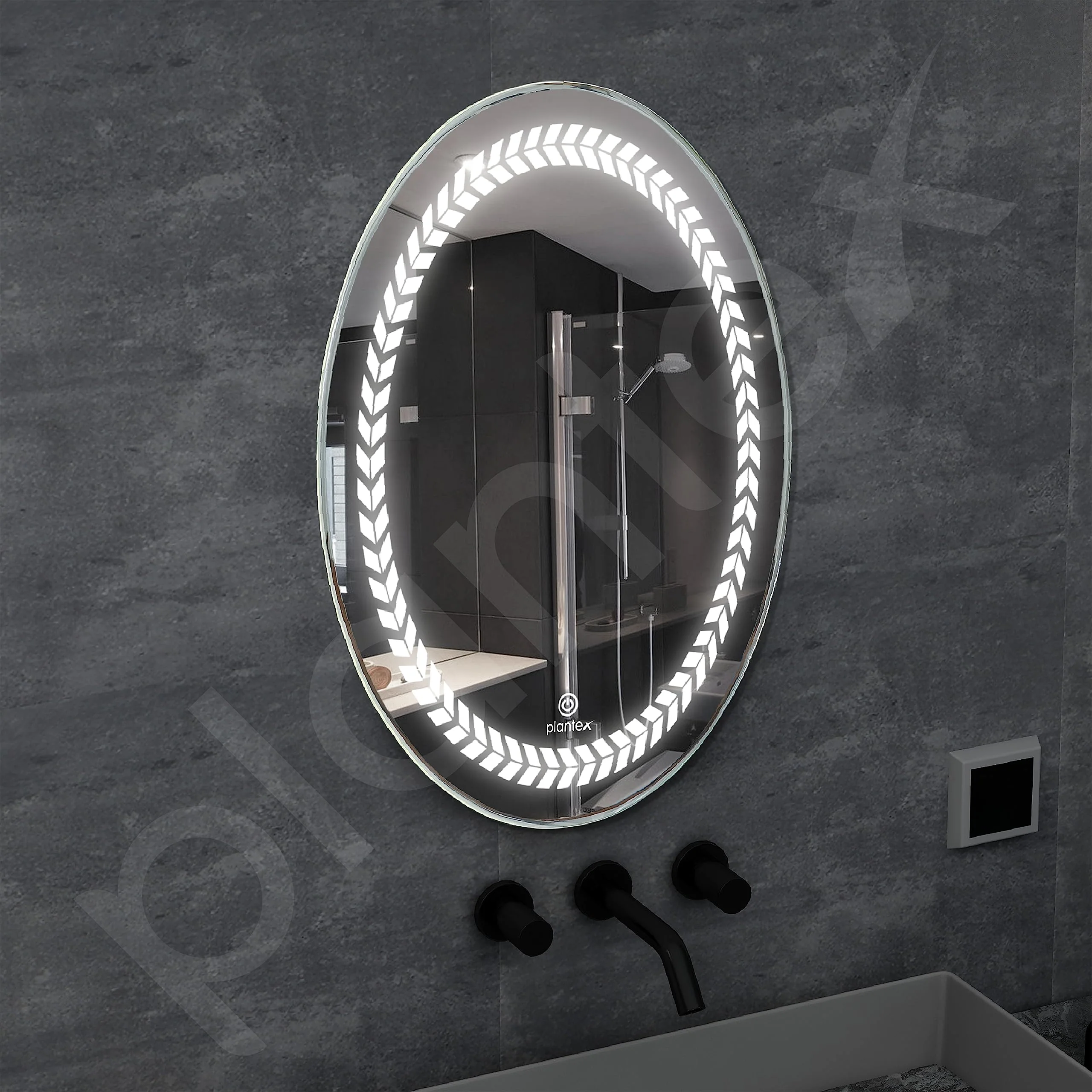 Plantex Light Mirror for Bathroom/LED Mirror for Wall with 3 Tone/Designer Mirror for Living Room/Bedroom/Dressing Room - Oval Shape (18 X 24 Inch) - Image 7