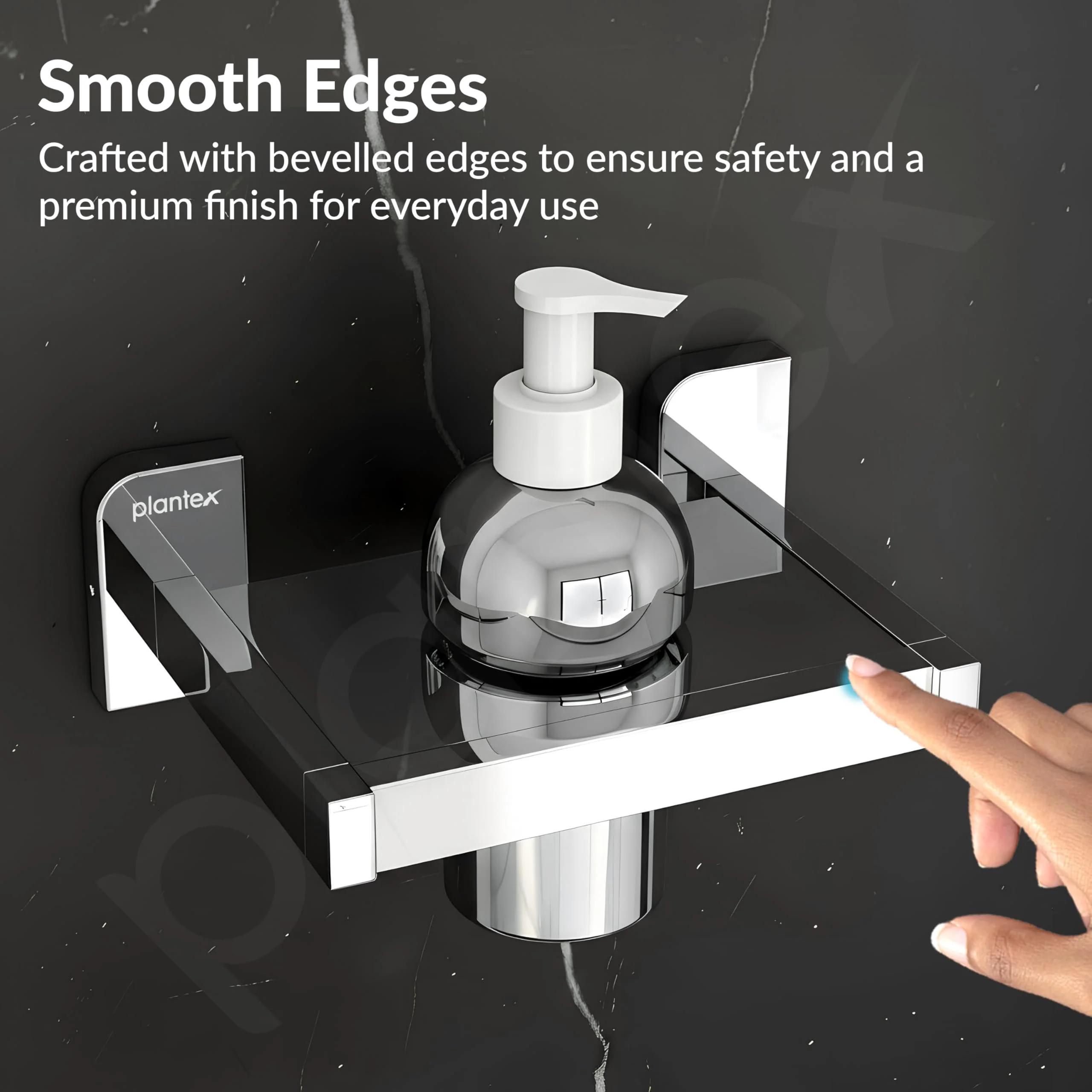 Plantex Liquid Soap Dispenser for Bathroom/304 Grade Stainless Steel Shampoo Dispenser/Handwash Dispense/Bathroom Accessories - Pack of 1 (1910, Chrome) - Image 6