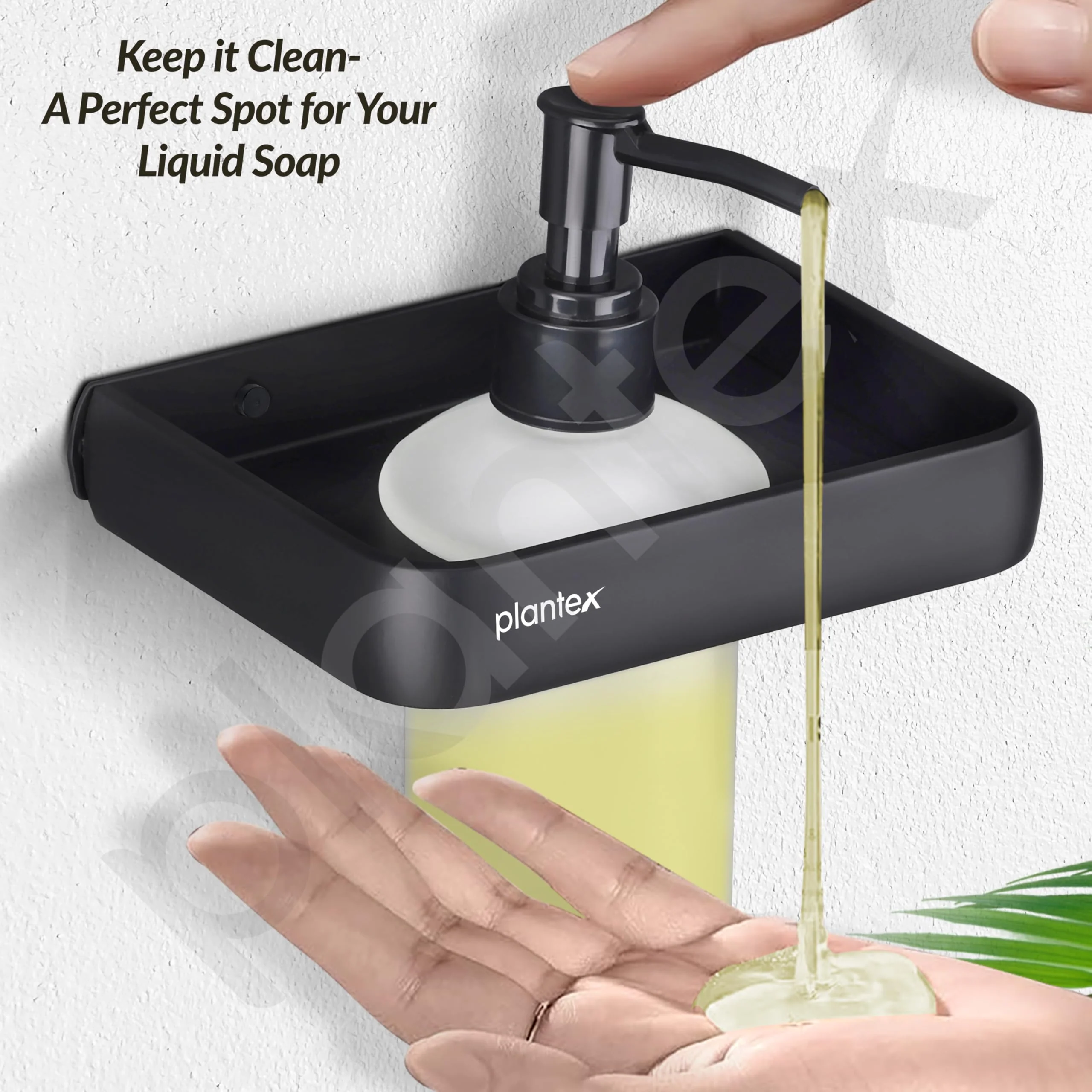 Plantex Liquid Soap Dispenser for Bathroom/Shampoo Dispenser/Handwash Dispenser for Bathroom/Bathroom Accessories - Pack of 1 (1508, Black) - Image 5