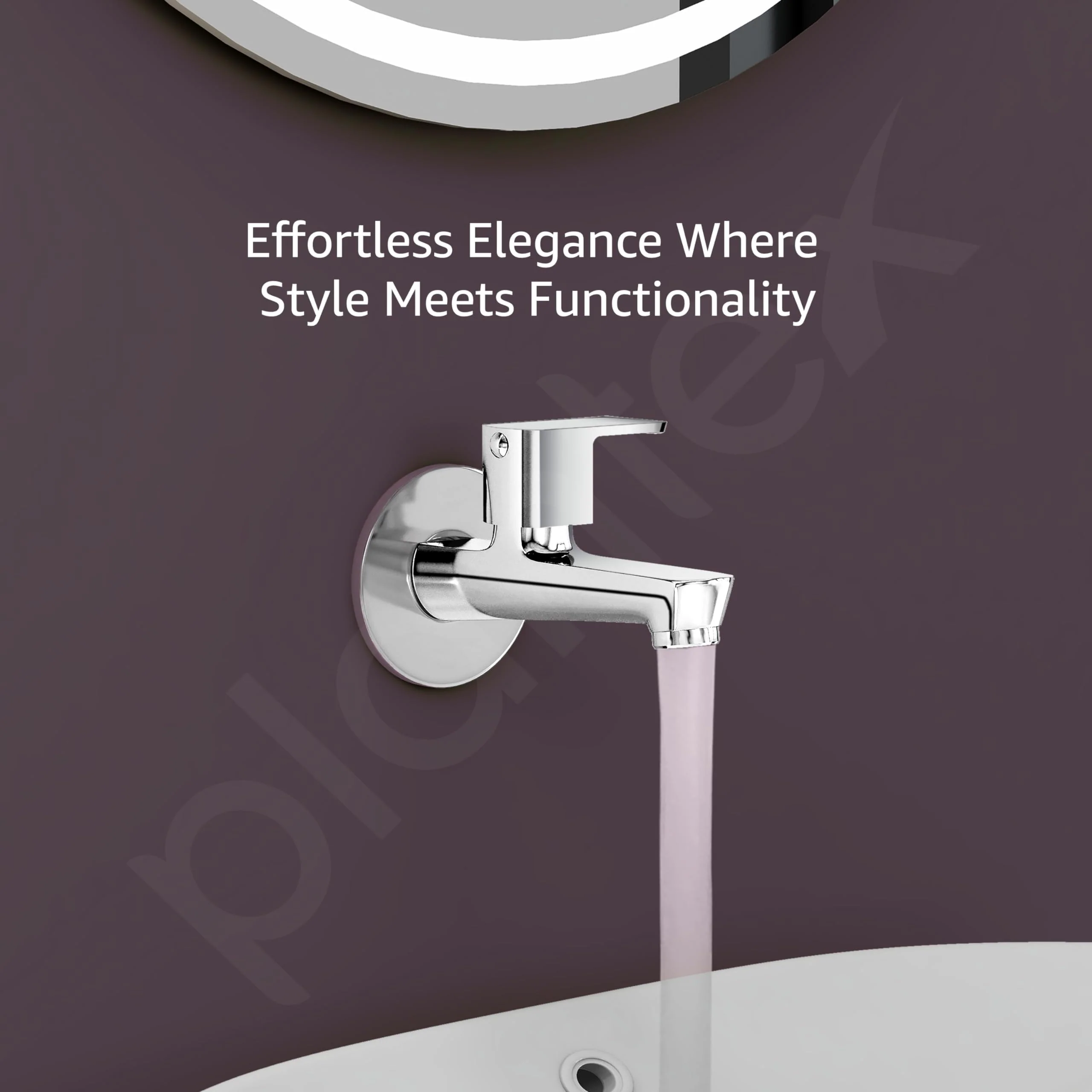 Plantex Long Body Bib Cock for Bathroom with Water Saving Aerator/Wall Mount Bib Tap with Wall Flange and Teflon Tape for Bathroom(Kromo-Chrome) - Image 5