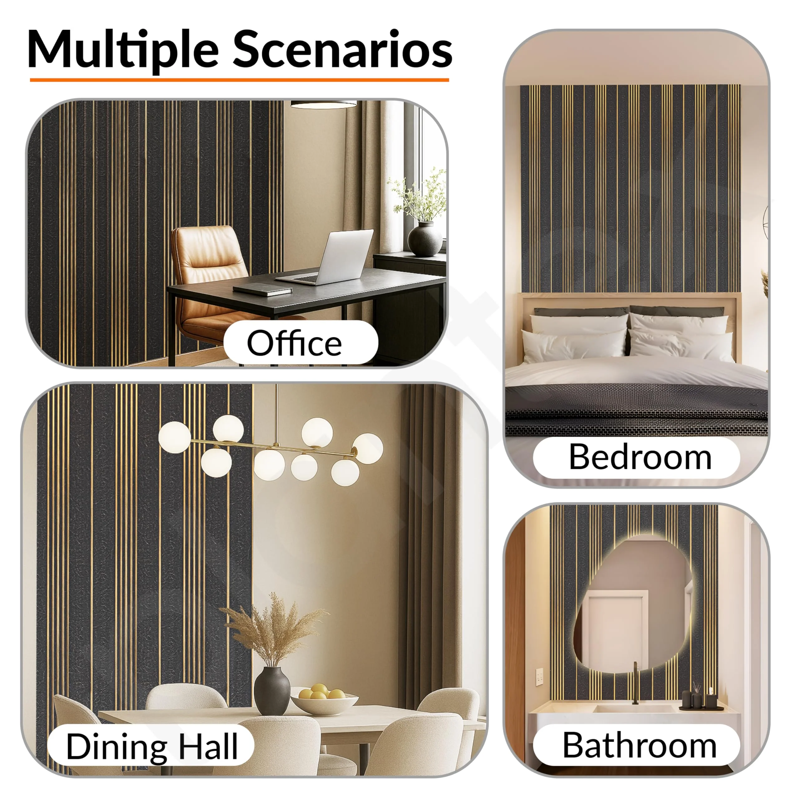 Plantex Louvers Panel for Wall/8 Feet Wall Panels/3D Charcoal Panel for Interior Walls Décor - Pack of 3 Covers - 24 Sq. Ft, Size-1 Feet x 8 Feet (YD-1209) - Image 7