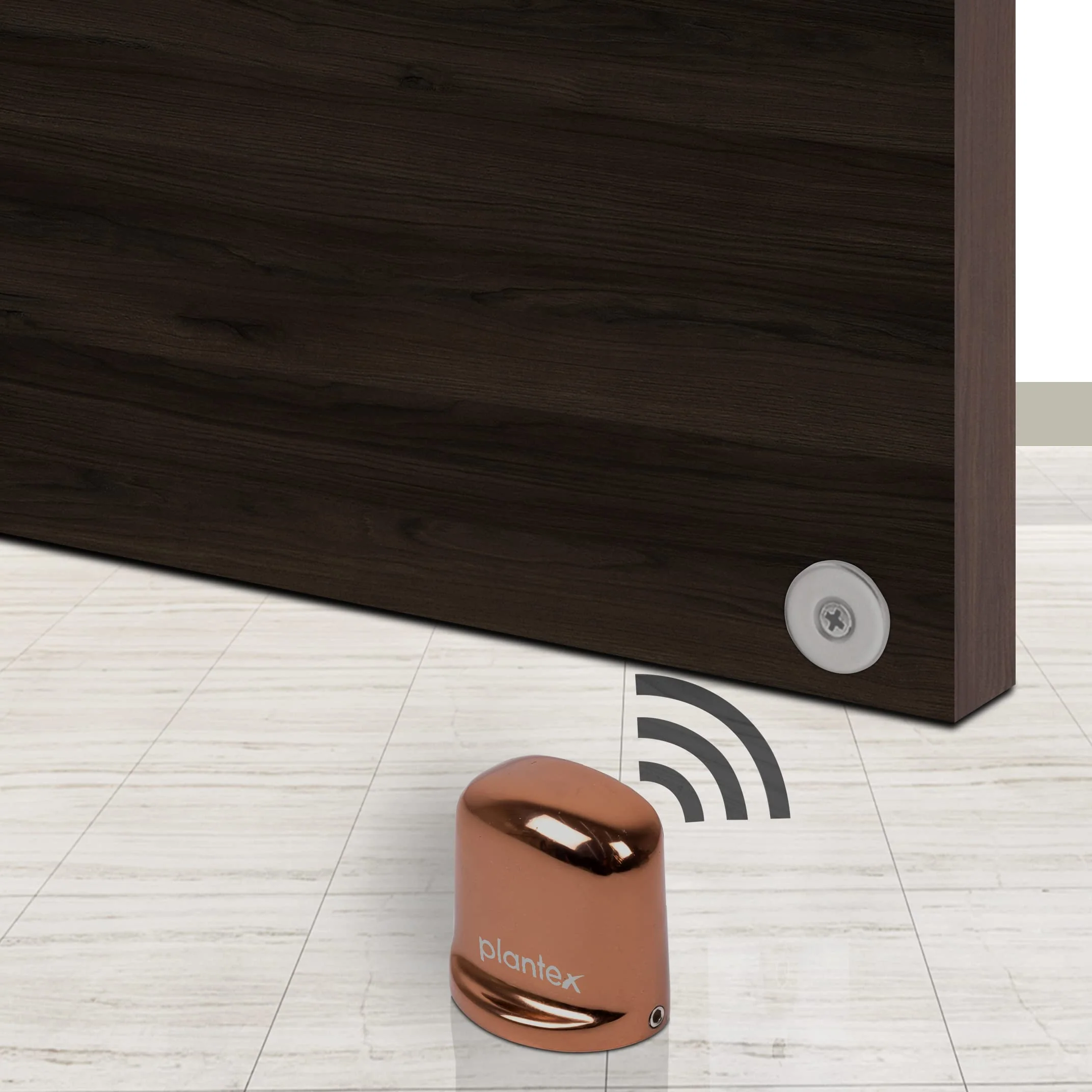 Plantex Heavy Duty Door Magnet Stopper/Door Catch Holder for Home/Office/Hotel, Floor Mounted Soft-Catcher to Hold Wooden/Glass/PVC Door - Pack of 1 (193 - Rose Gold) - Image 4