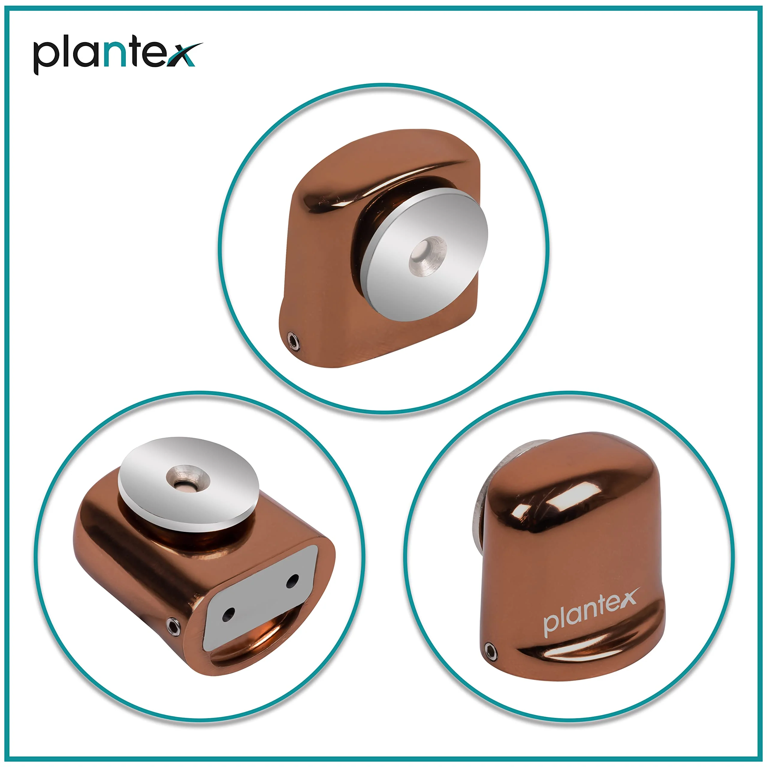 Plantex Heavy Duty Door Magnet Stopper/Door Catch Holder for Home/Office/Hotel, Floor Mounted Soft-Catcher to Hold Wooden/Glass/PVC Door - Pack of 1 (193 - Rose Gold) - Image 6