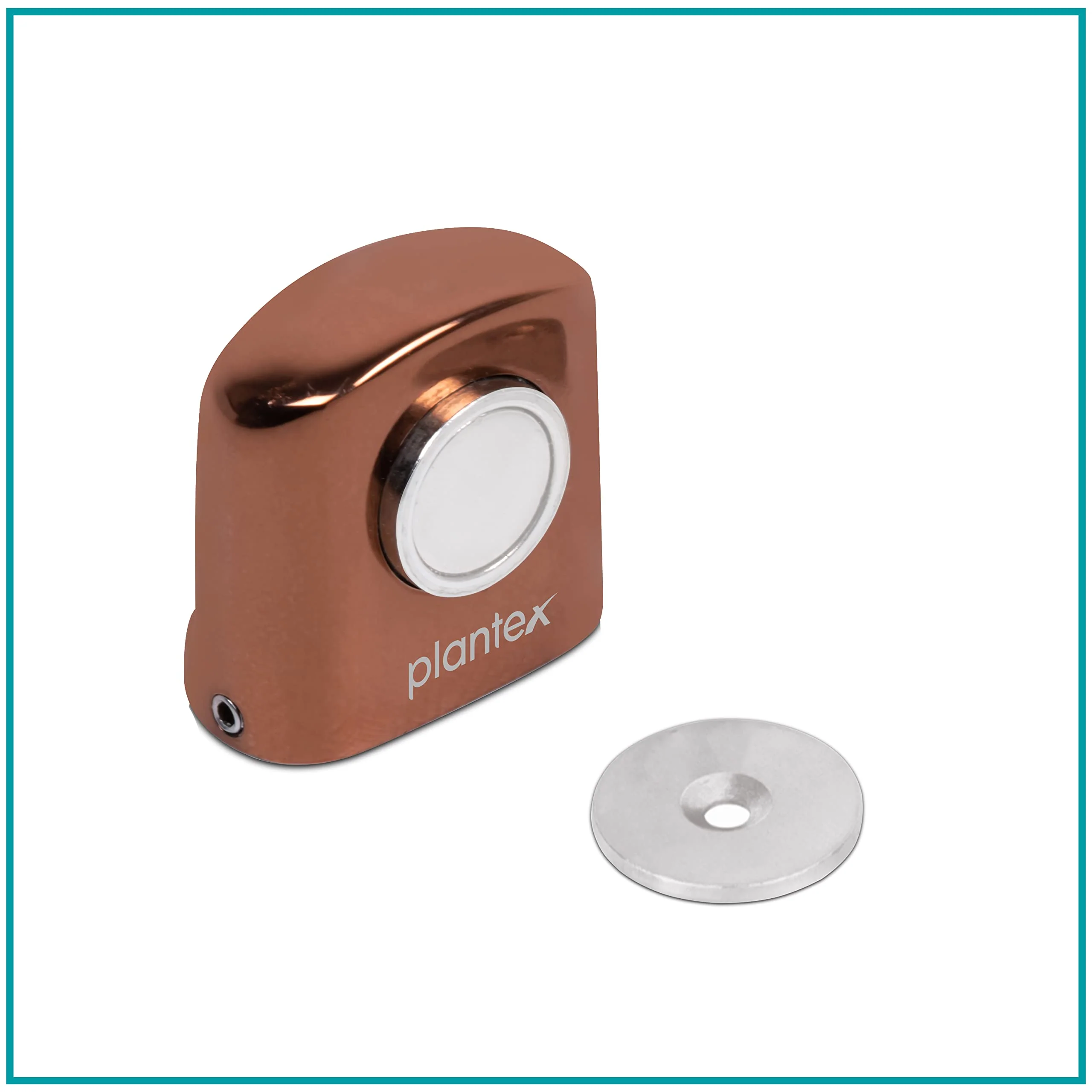 Plantex Heavy Duty Door Magnet Stopper/Door Catch Holder for Home/Office/Hotel, Floor Mounted Soft-Catcher to Hold Wooden/Glass/PVC Door - Pack of 1 (193 - Rose Gold) - Image 7