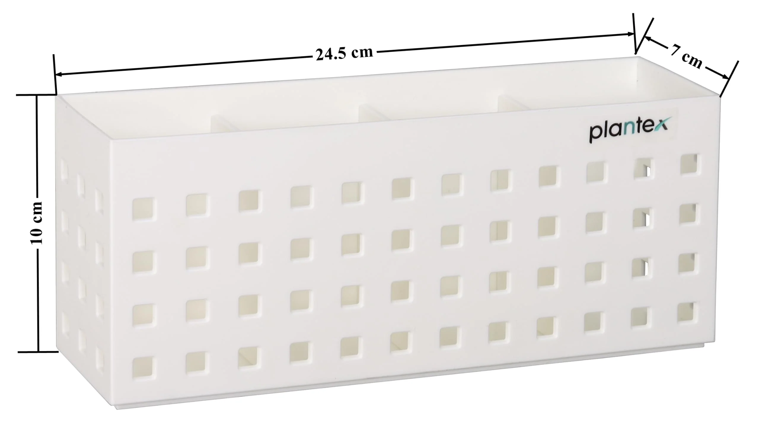 Plantex Magnetic Refrigerator Shelf/Self-Adhesive Storage Organiser for Kitchen/Magnetic Shelf for Fridge/Spice Rack for Kitchen (White) - Image 2
