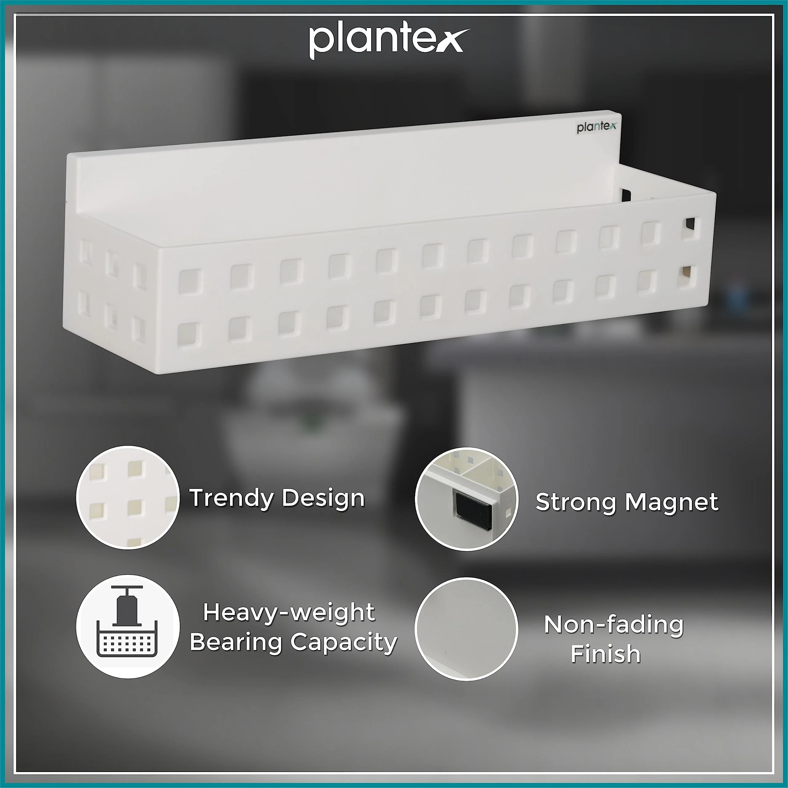 Plantex Magnetic Refrigerator Shelf/Storage Magnetic Spice Rack for Fridge/Magnetic Shelf for Fridge/Organiser for Refrigerator - Image 5