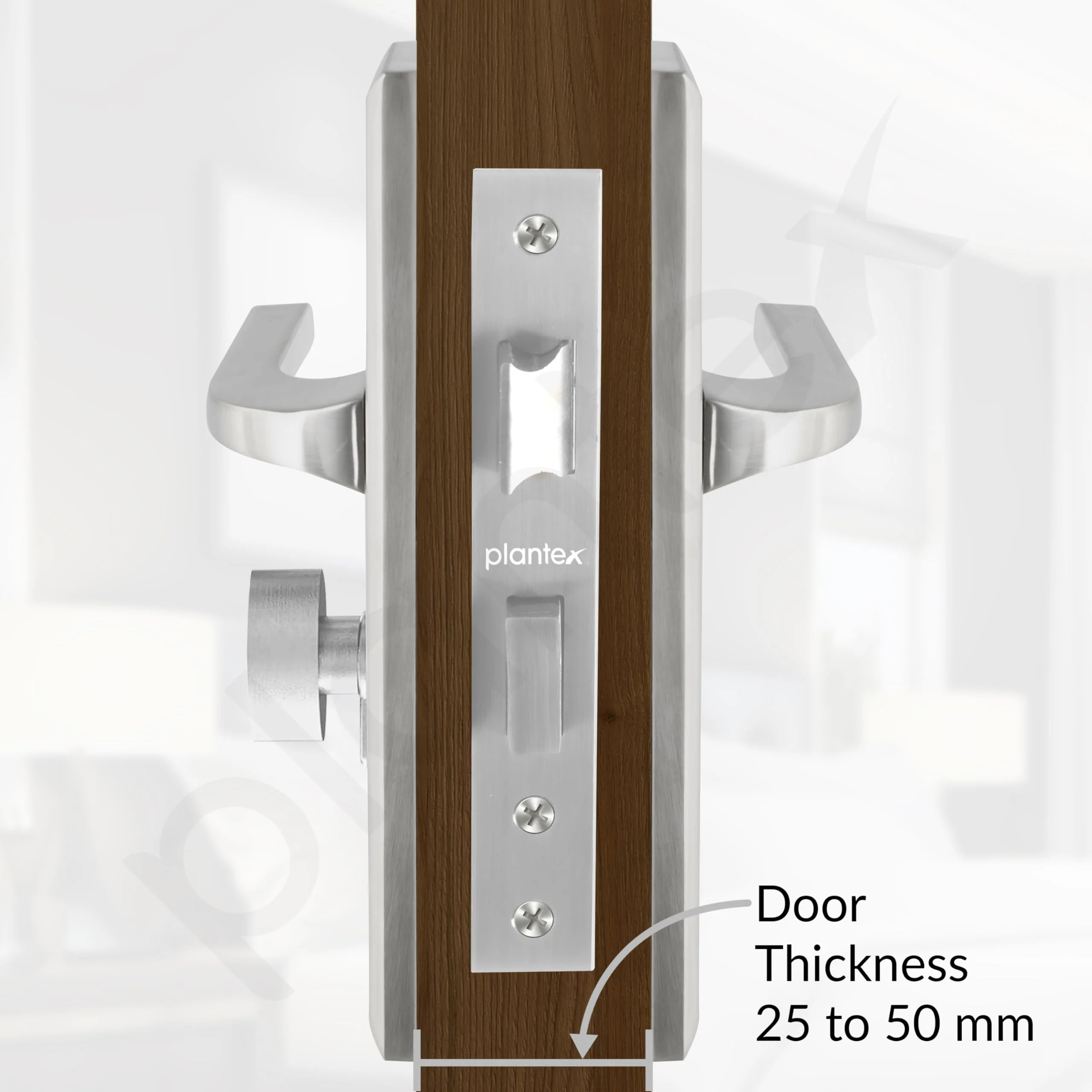 Plantex Main Door Lock Handle Set/6-Lever Locks Mechanism with 3 Years of Warranty by plantex/Mortise Lock with 3 Keys, Brass Locks Body & Cylinder (PTP-04 Matt) - Image 5