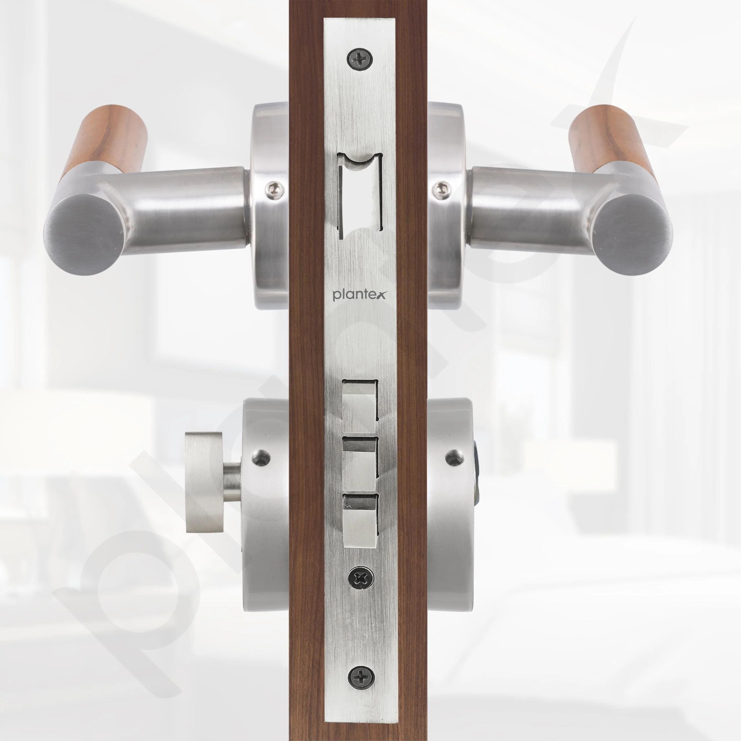 Plantex Main Door Lock/Mortise Lock for Door with 3 Years of Warranty - Robust Door Lock for Home with Brass Lock Body & Cylinder (038-Matt & Wood Finish) - Image 6