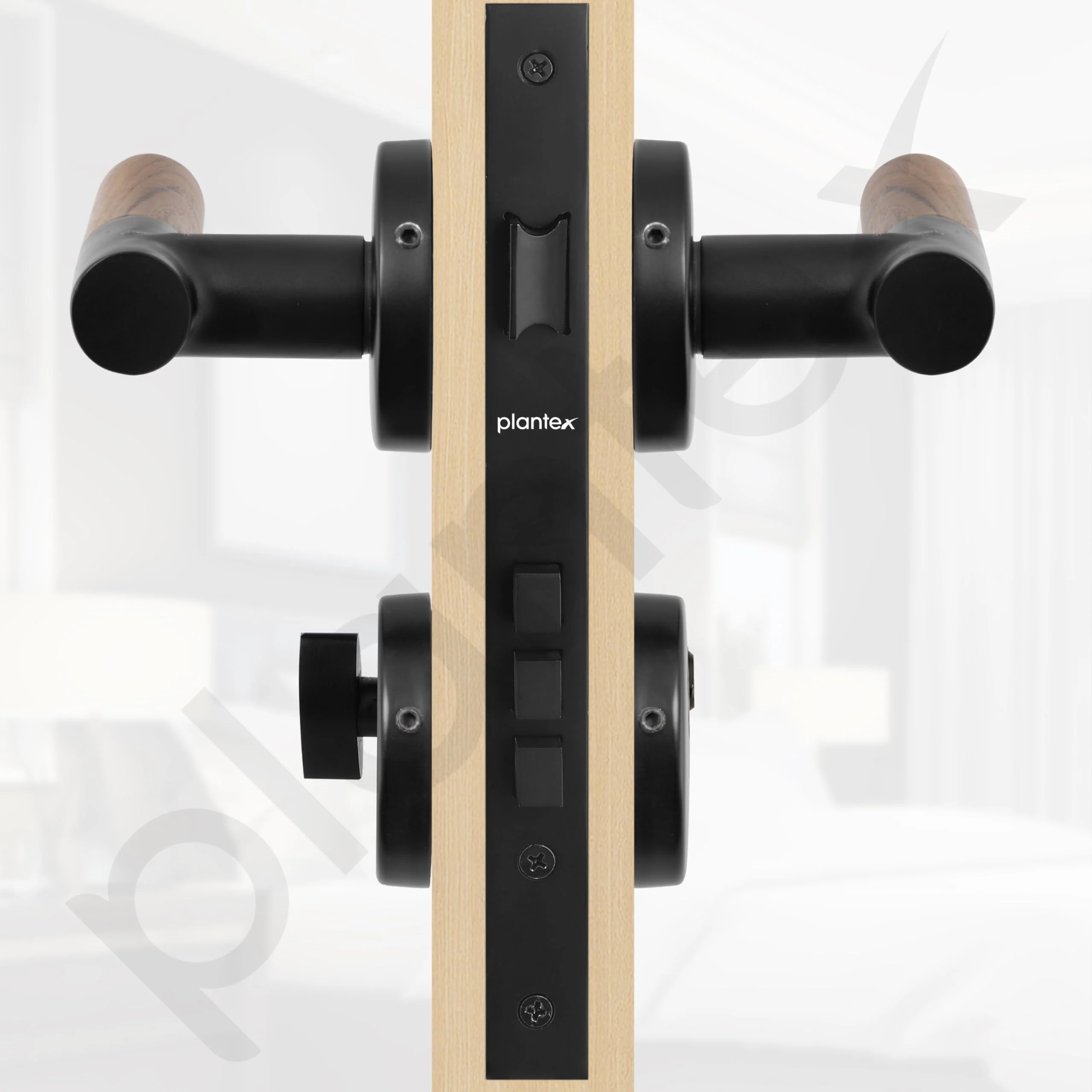 Plantex Main Door Lock/Mortise Lock for Door with 3 Years of Warranty - Robust Door Lock for Home with Brass Lock Body & Cylinder (Black & Wood Finish) - Image 6