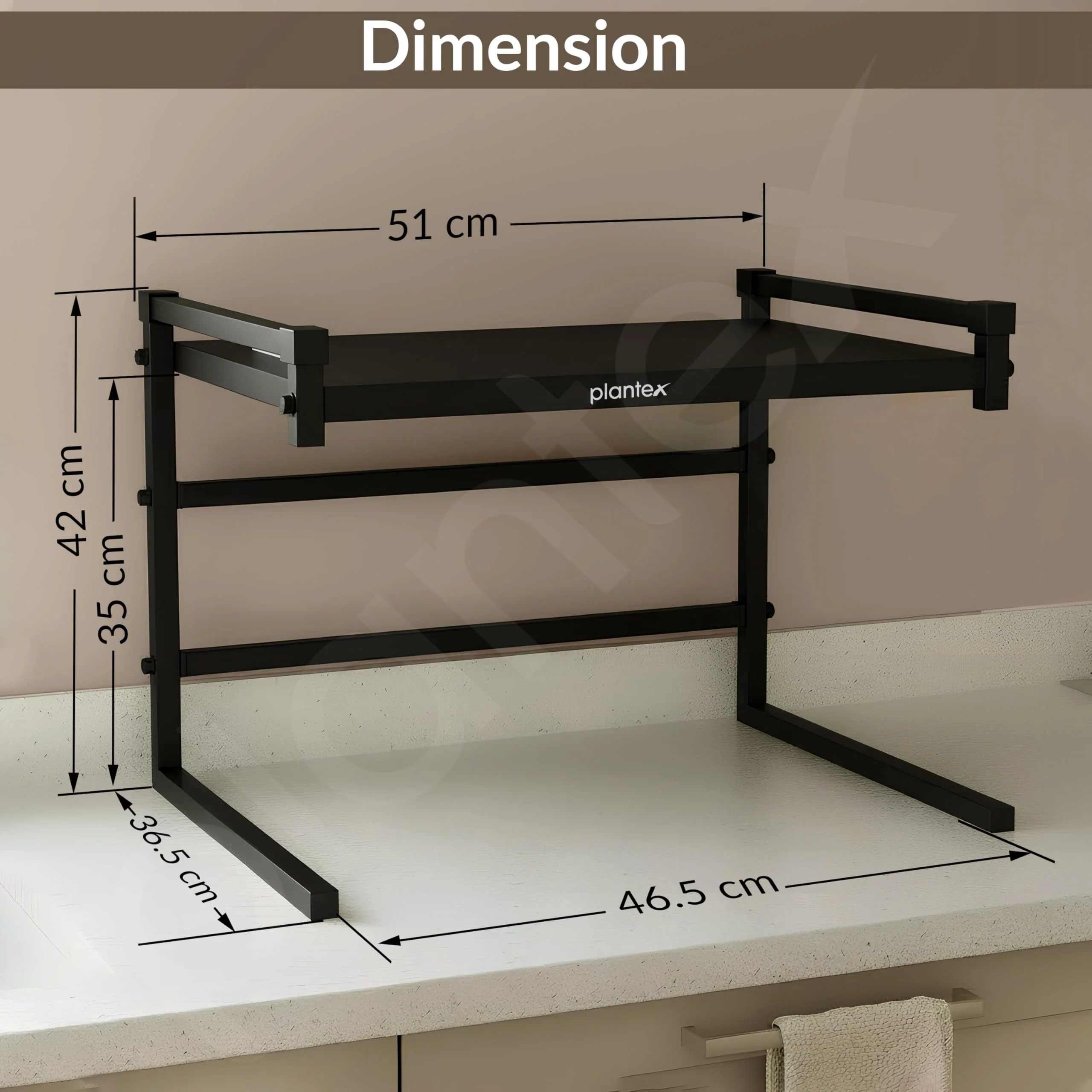 Plantex Microwave Stand for Kitchen Platform/GI-Metal Oven Stand with Storage Cabinet/Oven Rack Kitchen Storage - Image 4
