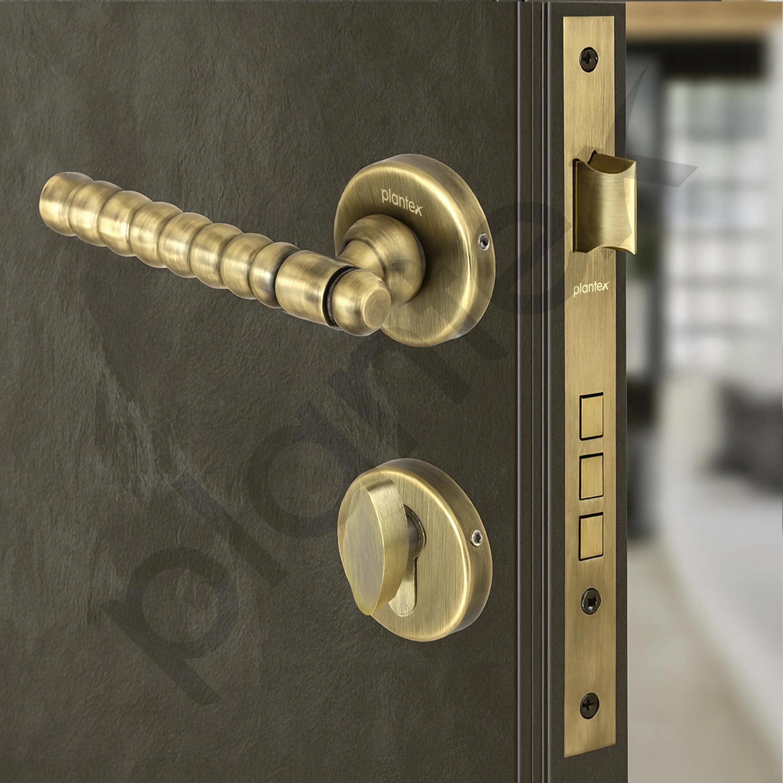 Plantex Mortise Door Lock/Heavy Duty Lock for Main Door/Mortise Locks for Home/Office/Hotel-3 Brass Keys (1031 - Brass Antique) - Image 4
