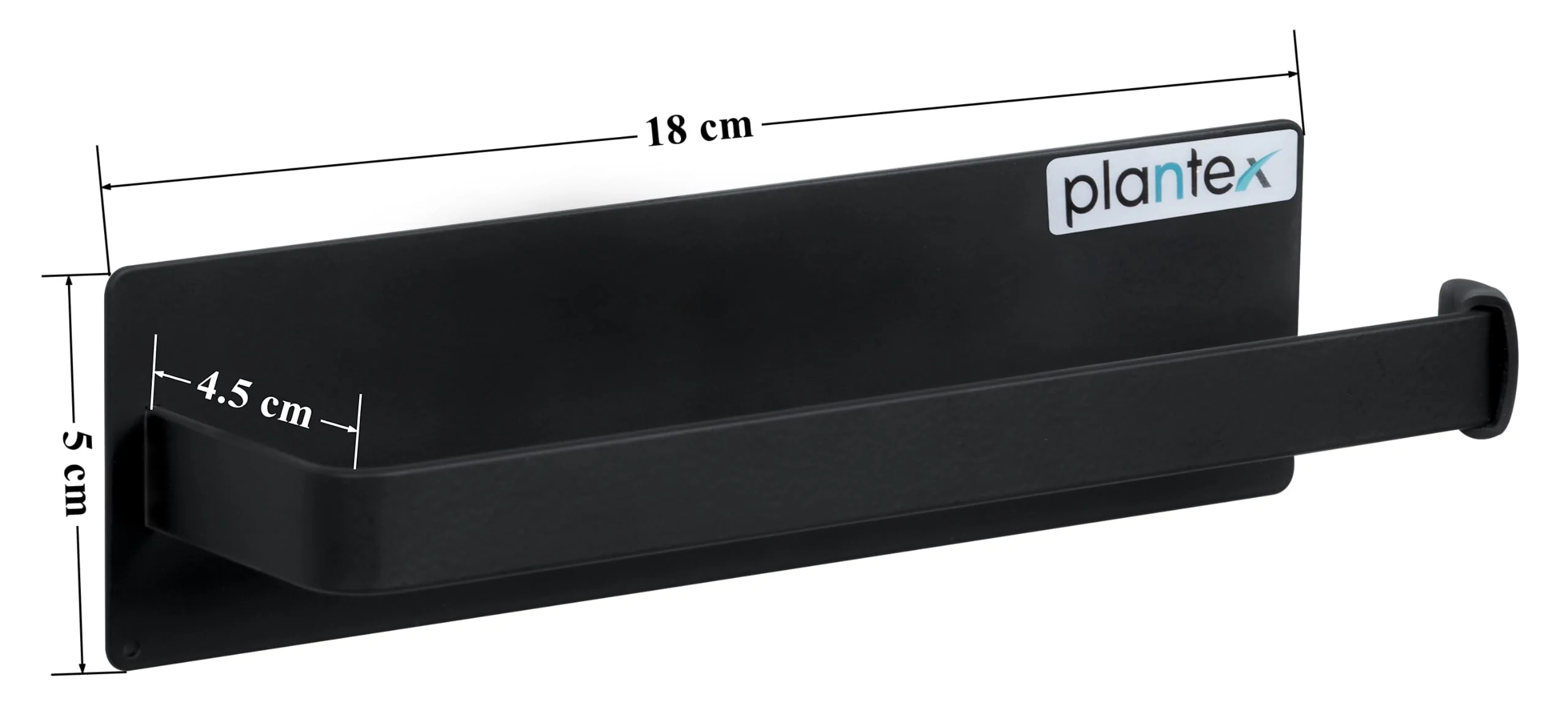 Plantex Napkin Holder/Towel Holder/Towel Hanger-Stand for Bathroom/Washbasin/Bathroom Accessories-Magnetic(Black) - Image 2