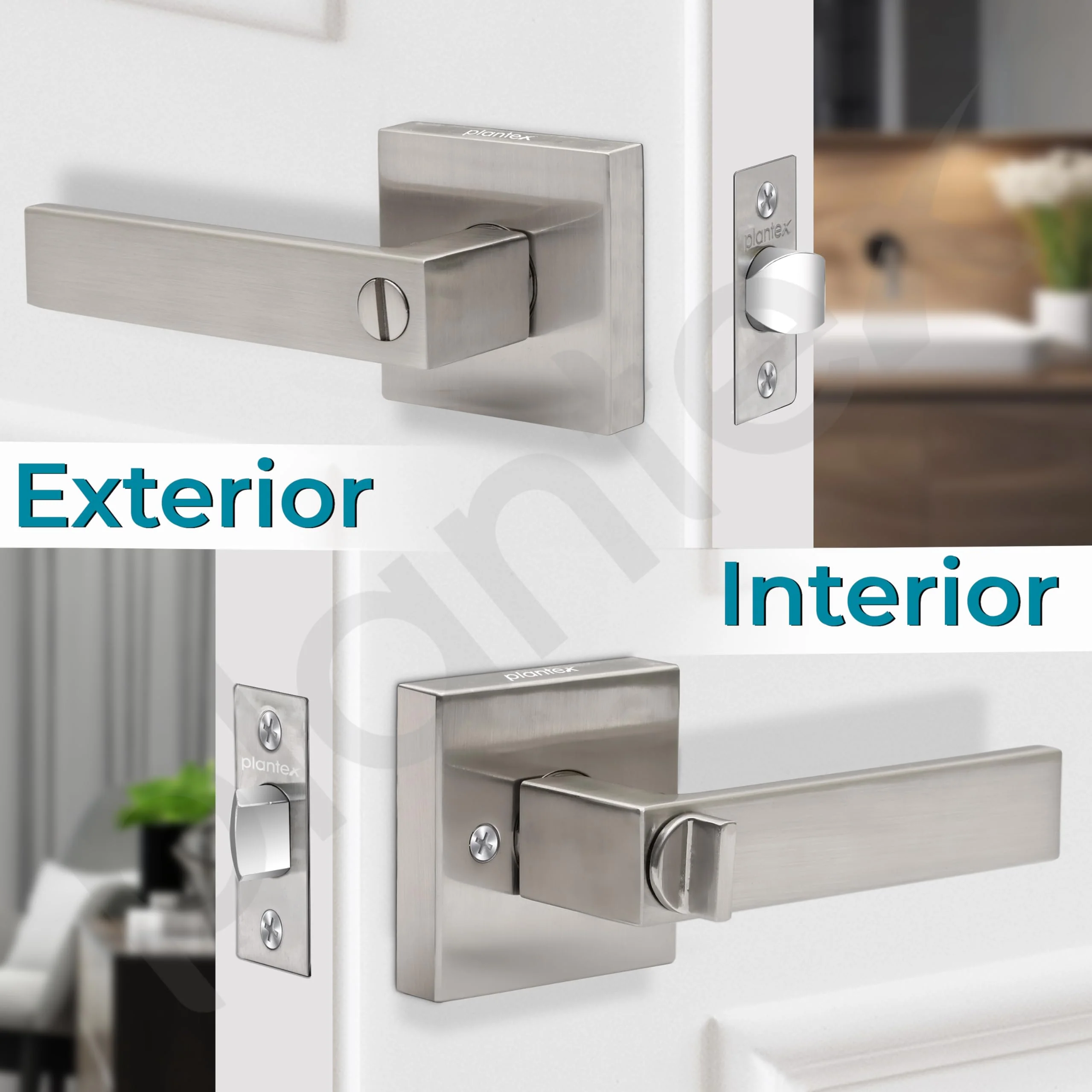 Plantex New Age Bathroom Door Locks/Key-Less Door Lock Set for Bedroom/Balcony/Office/Storeroom - Reversible Design (Satin Finish, 30mm to 50mm Door Range) - Image 4