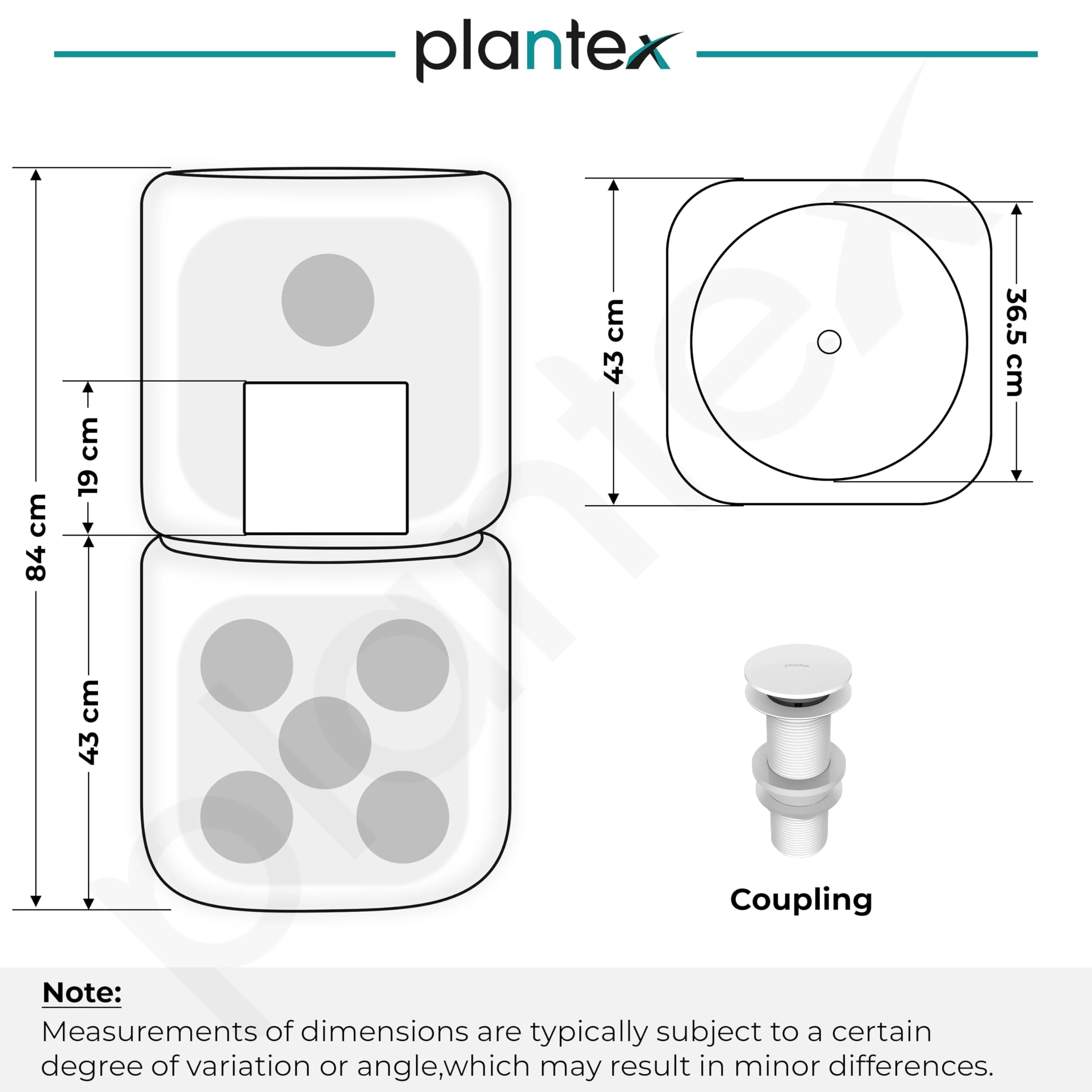 Plantex Pedestal Basin for Bathroom/Ceramic Free Standing Wash Basin/Round Basin for Home/Hotel - (APS-1083, 17 x 17 x 33 Inch, White - Round) - Image 4