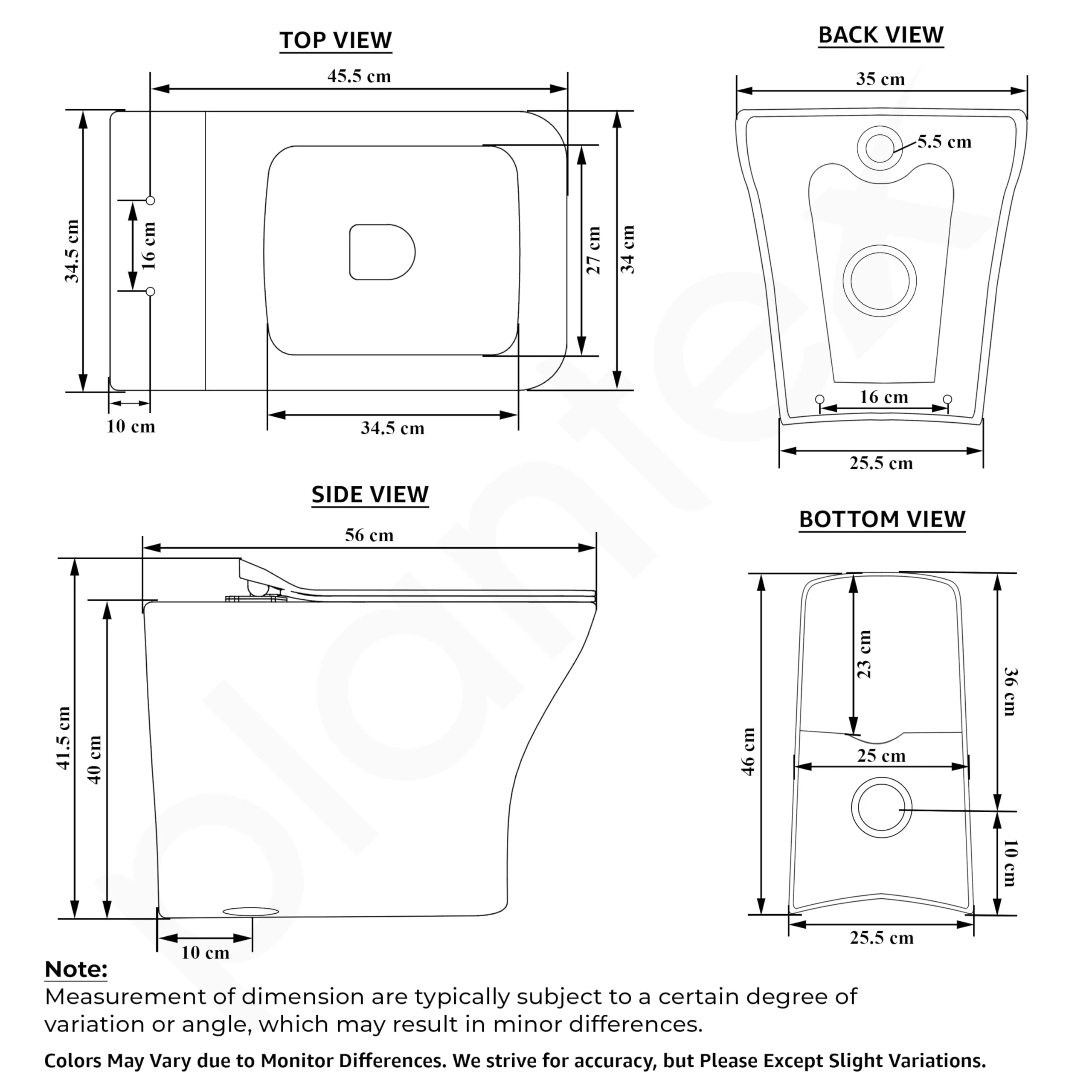 Plantex Platinum Ceramic Commode/Rim Washdown Westen Commode/One Piece Floor Mounted Commode with Soft Close Toilet Seat Cover- S Trap Outlet - (White) - Image 3