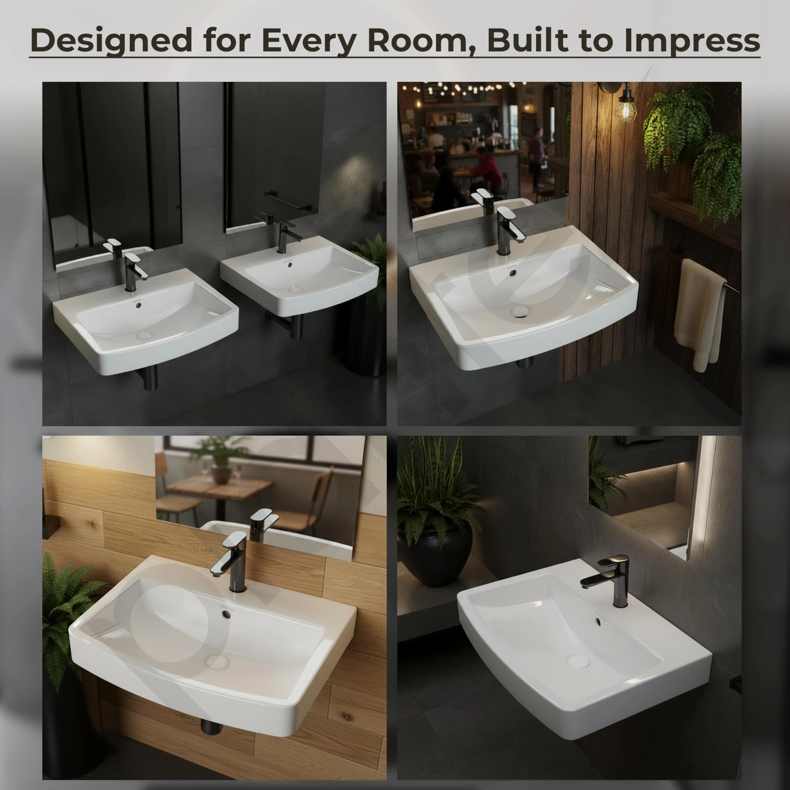 Plantex Platinum Ceramic Rectangular Wall Hung Basin/Washbasin for Bathroom/Wall Mounted Wash Basin/Sink for Living Room with 10 Years Glaze Warranty by Plantex(Glossy White - 20 x 15 x 8 Inch) - Image 5