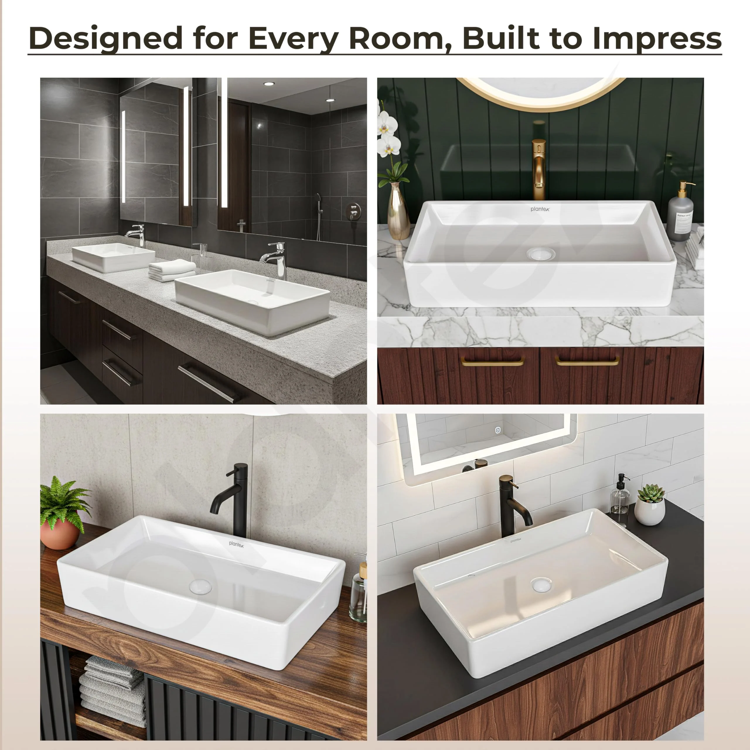 Plantex Platinum Tabletop Wash Basin for bathroom/Countertop Ceramic Washbasin/10 Years Glaze Warranty by Plantex (White, 23.5 x 13.5 x 4.5 Inch) - Image 4