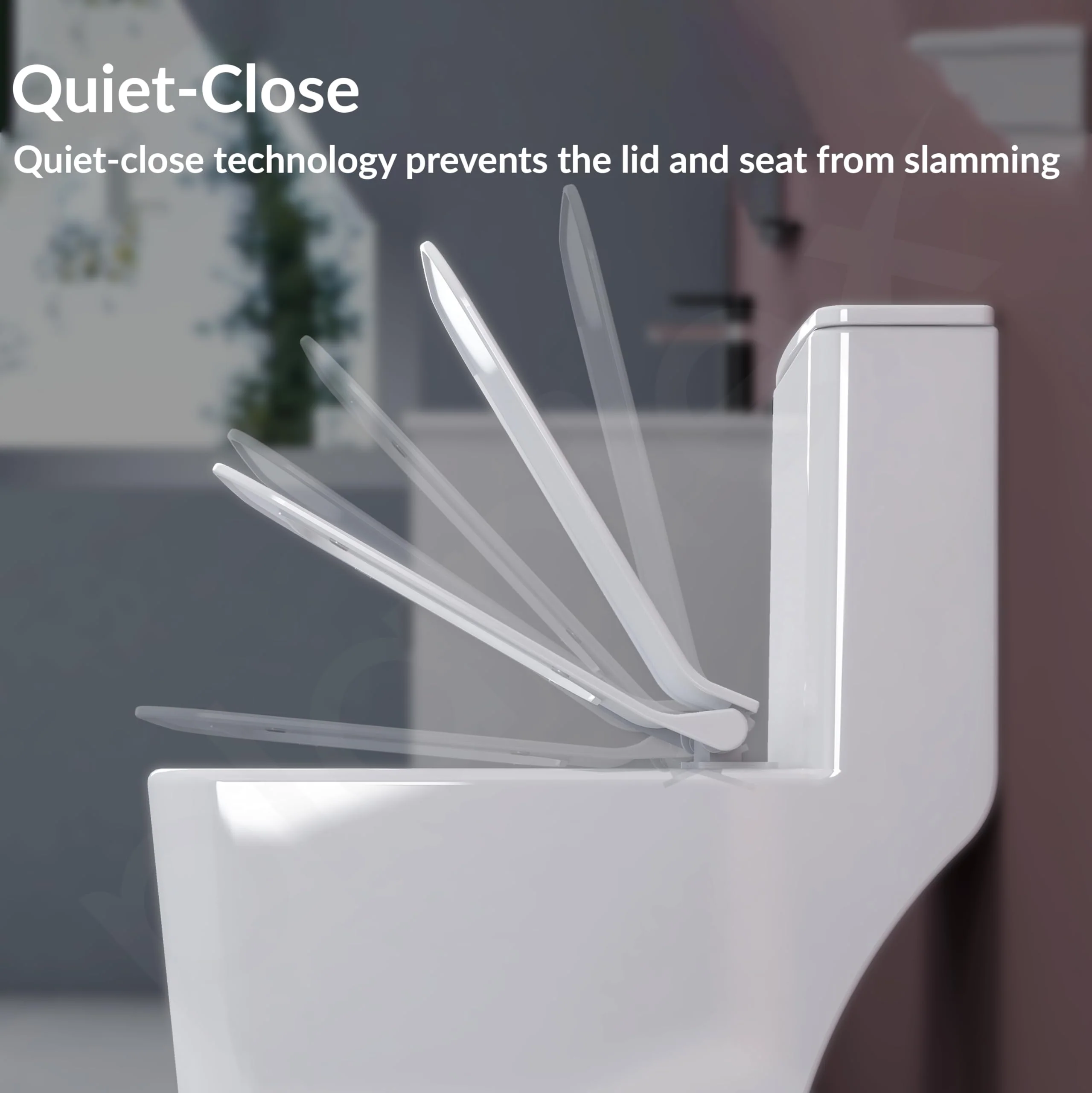Plantex Polypropylene Toilet Seat/Western Toilet Seats For Bathroom/Soft Closing Toilet Seat/Toilet Seat Cover For Commode - Rectangle Shape (Glossy White) - Image 7