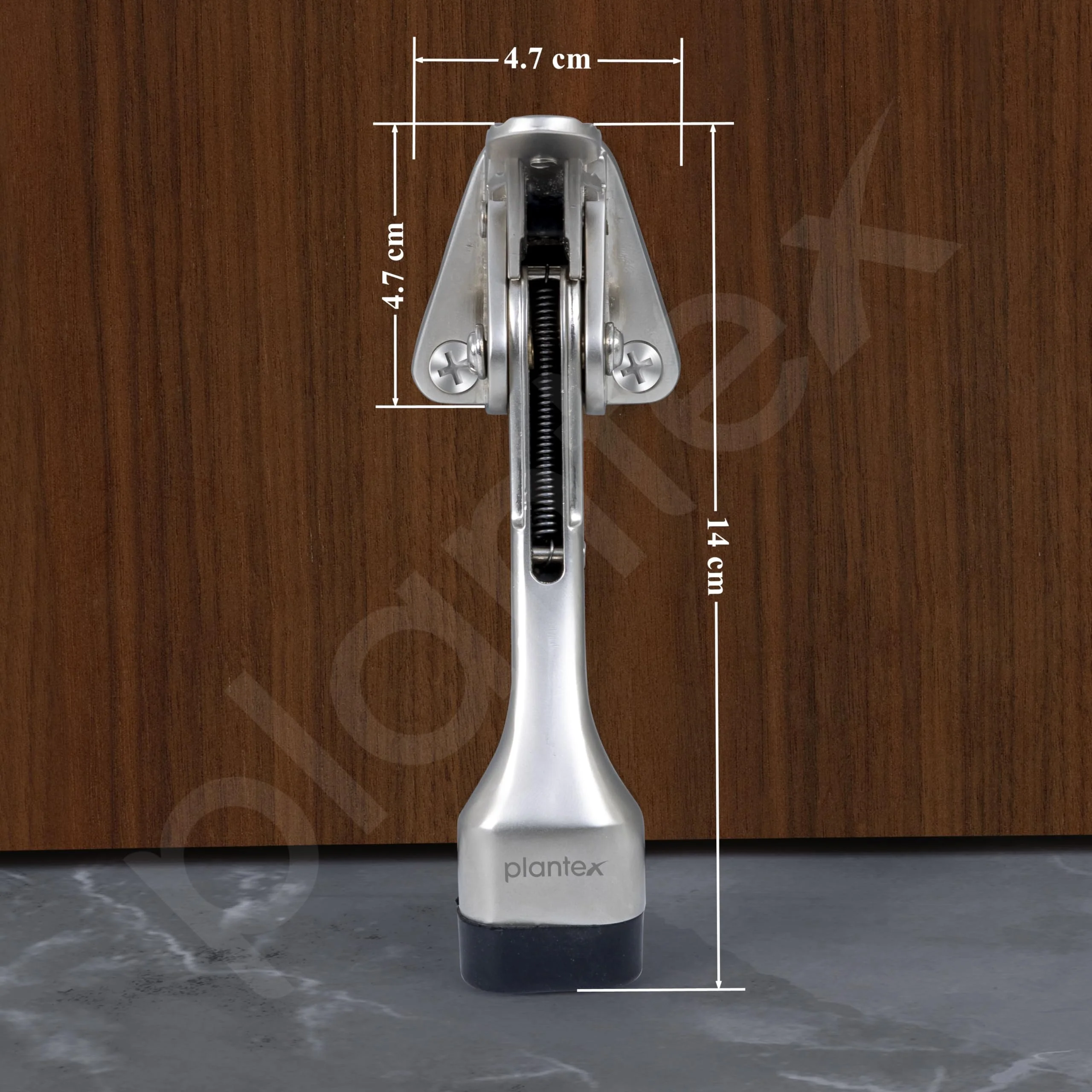 Plantex Premium 5 Inch Door Stopper/Door Stopper for Home Hydraulic/Kickdown Stop with One Touch Adjustable Height & Rubber Tip - Pack of 3 Door Stops (186 - Satin) - Image 3
