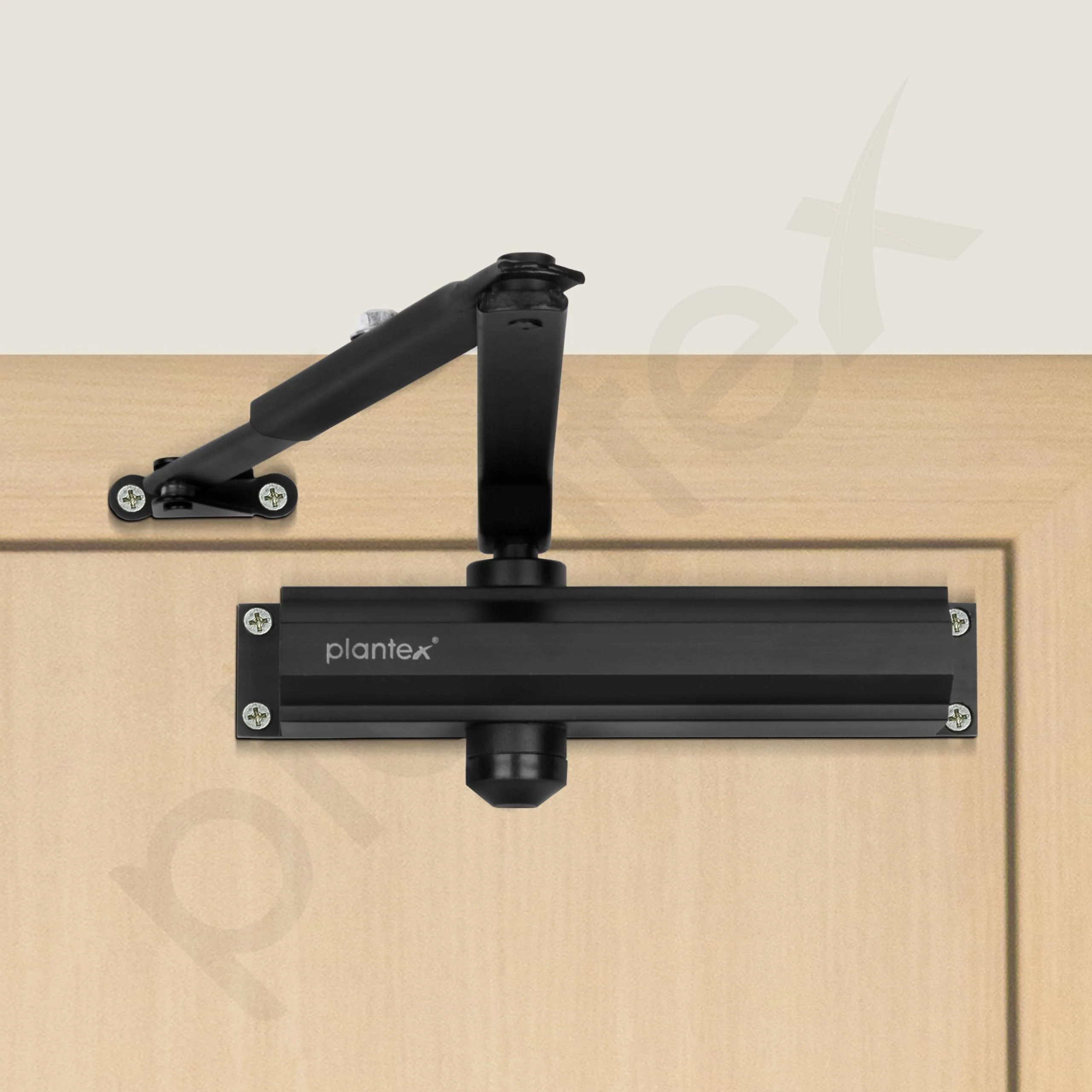 Plantex Premium Automatic Soft Door Closer for Heavy Duty Aluminium Auto Door Closer - Adjustable Hydraulic, ISO 9001 Certified (Capacity 75 Kg, Black) - Image 2