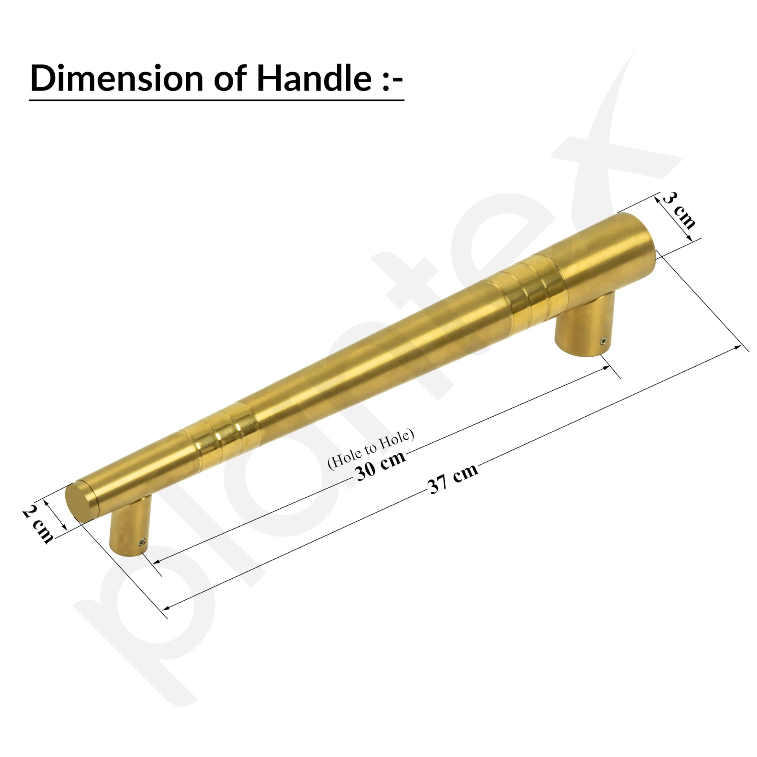 Plantex Premium Door Handle/Main Door Handle/14 Inch Door Handle for Main Door/Pull Push Door Handle for Home/Office/Hotel– Pack of 1 (306,PVD Gold Finish) - 3 Years Warranty - Image 3