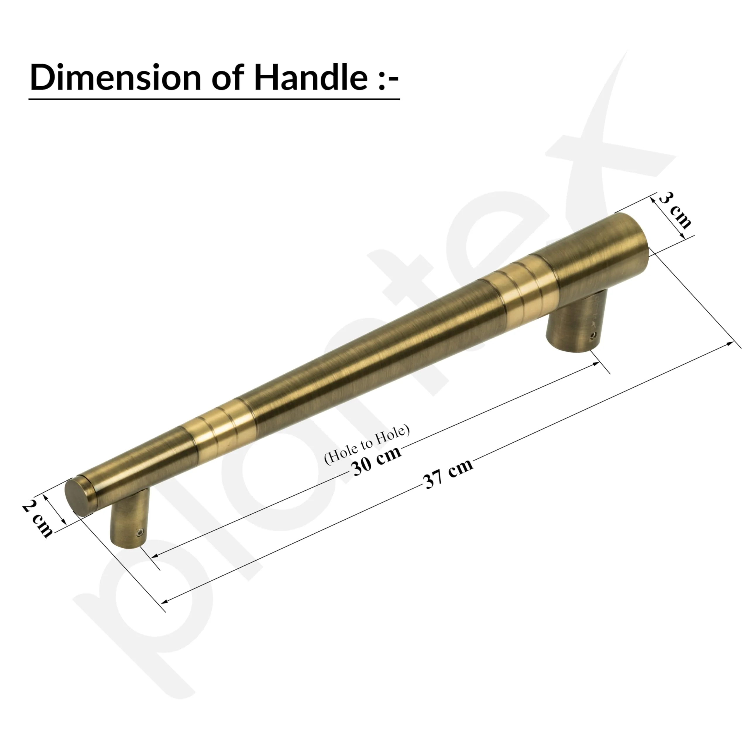 Plantex Premium Door Handle/Main Door Handle/14 Inch Door Handle for Main Door/Pull Push Door Handle – Pack of 1 (306 Brass Antique Finish) - 3 Years Warranty - Image 2