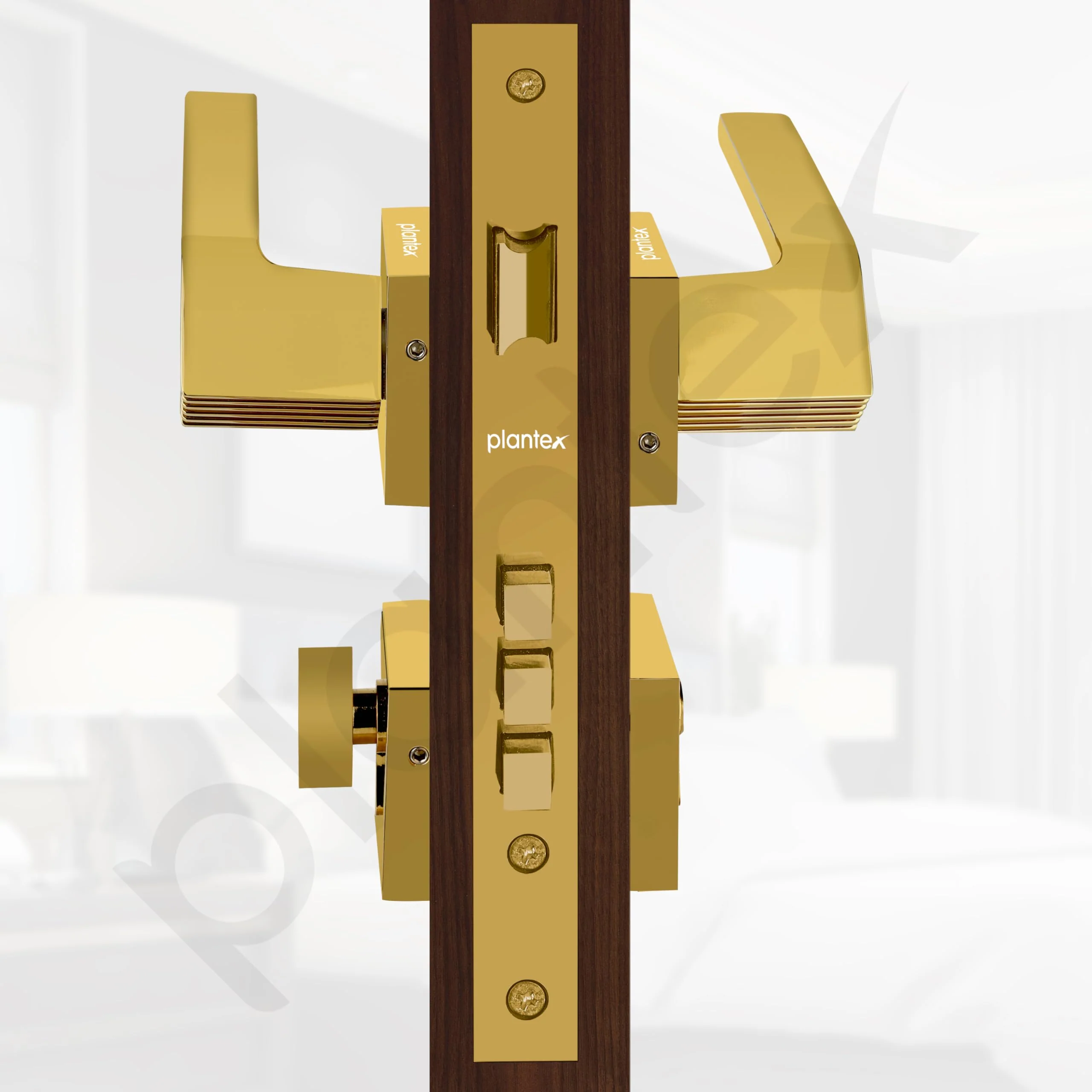 Plantex Premium Door Lock with 3 Years of Warranty/Main Door Lock for Home/Mortise Lock Set for Door (7120 - PVD Gold) - Image 5