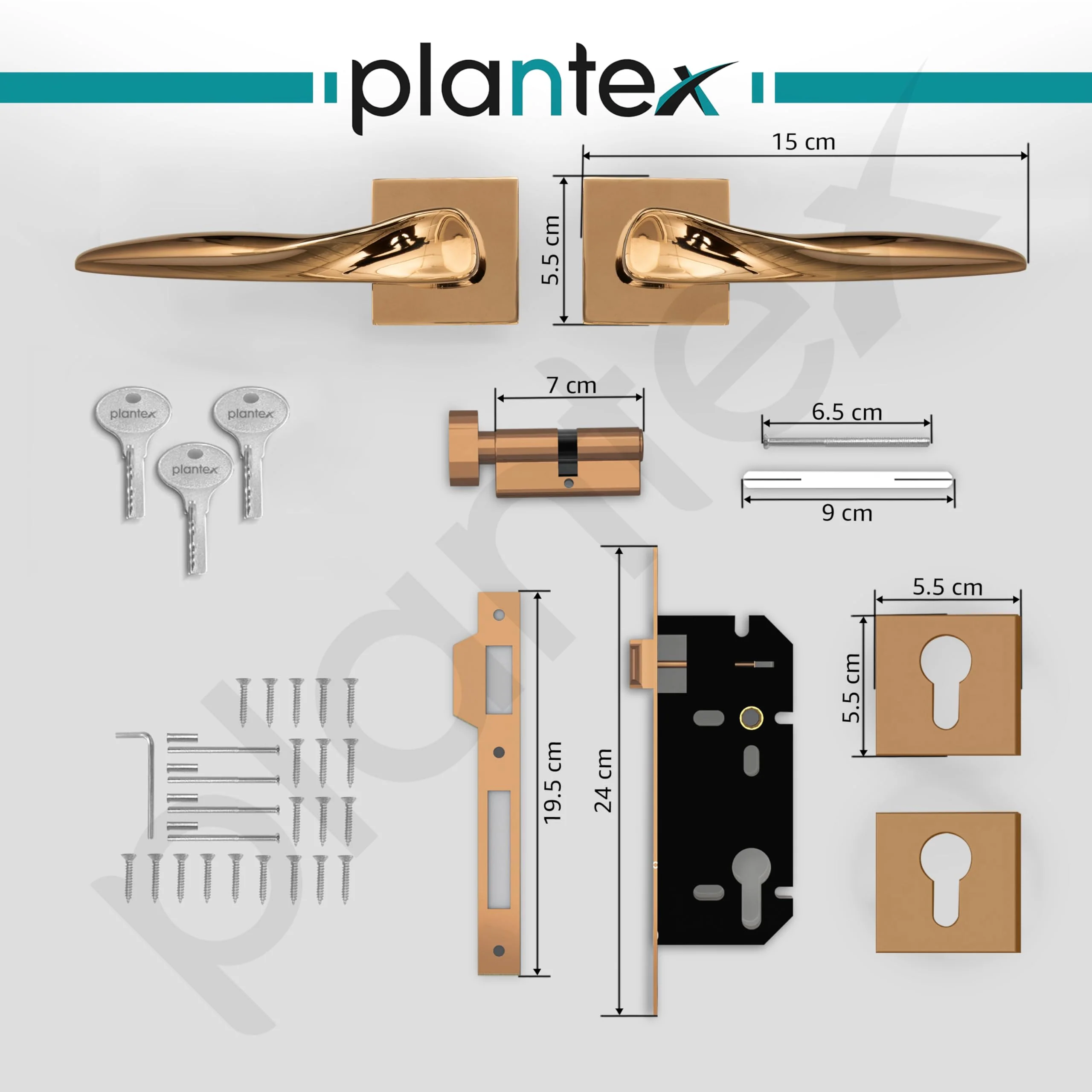 Plantex Premium Main Door Lock with 3 Years of Warranty/Main Door Lock for Home/Mortise Lock for Door - (PT-002- Rose Gold) - Image 4