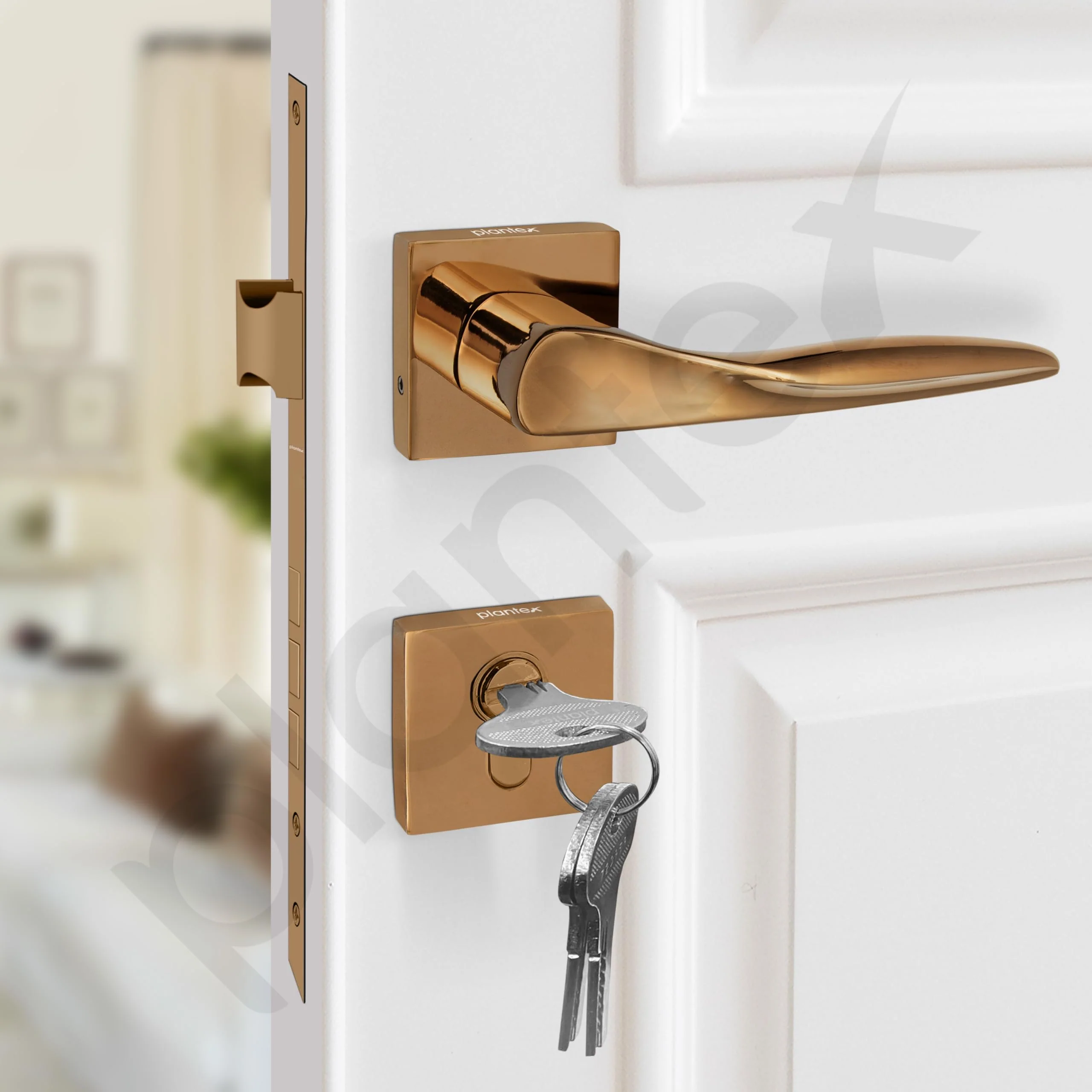 Plantex Premium Main Door Lock with 3 Years of Warranty/Main Door Lock for Home/Mortise Lock for Door - (PT-002- Rose Gold) - Image 6