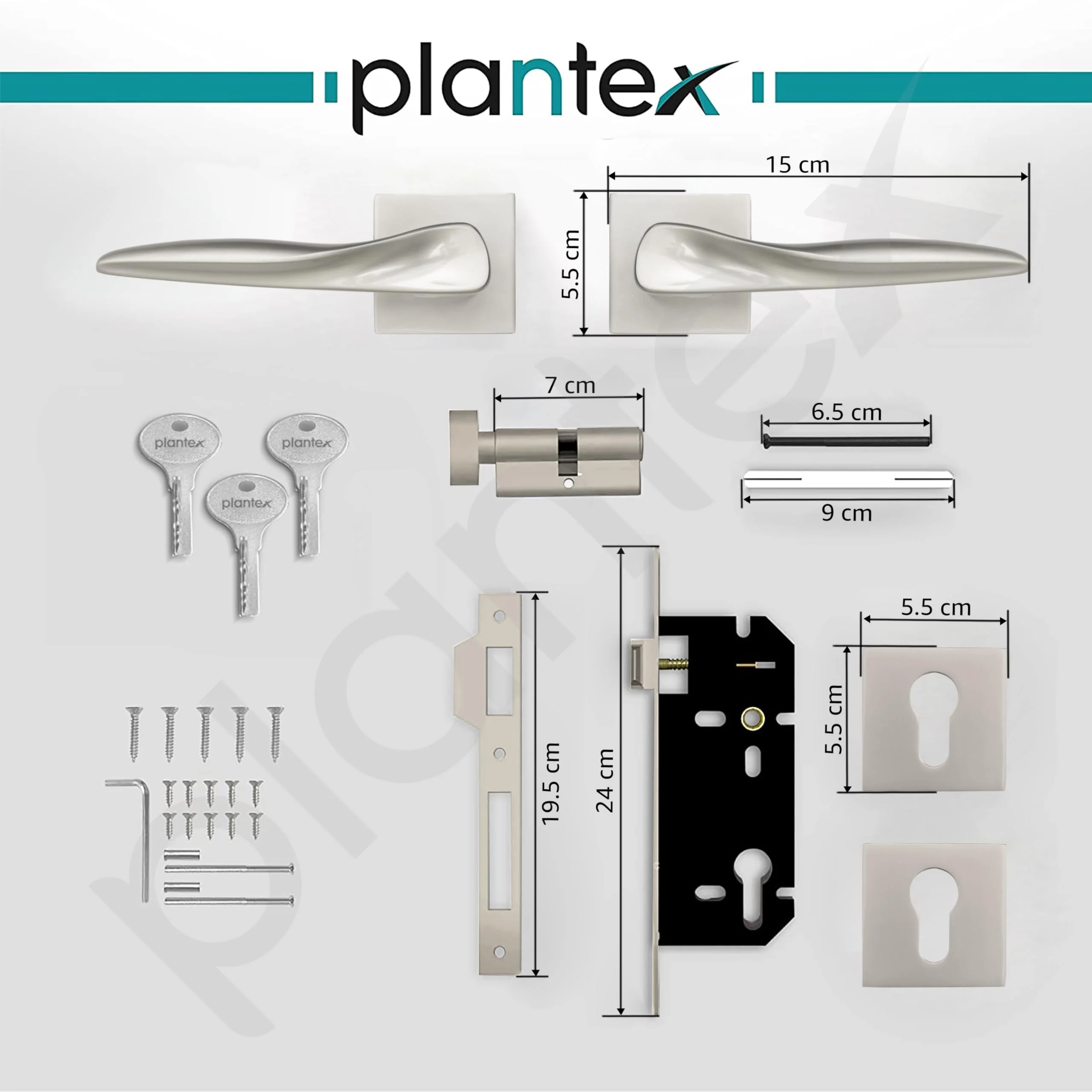 Plantex Premium Main Door Lock Set with 3 Years Warranty - Mortise Lock for Home (PT-002- Satin) - Image 4