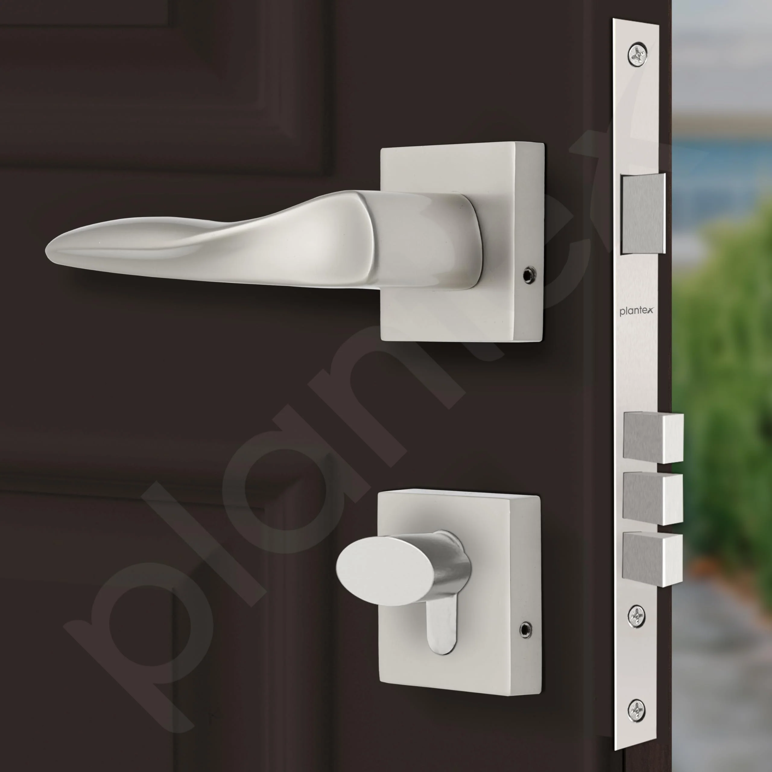 Plantex Premium Main Door Lock Set with 3 Years Warranty - Mortise Lock for Home (PT-002- Satin) - Image 7