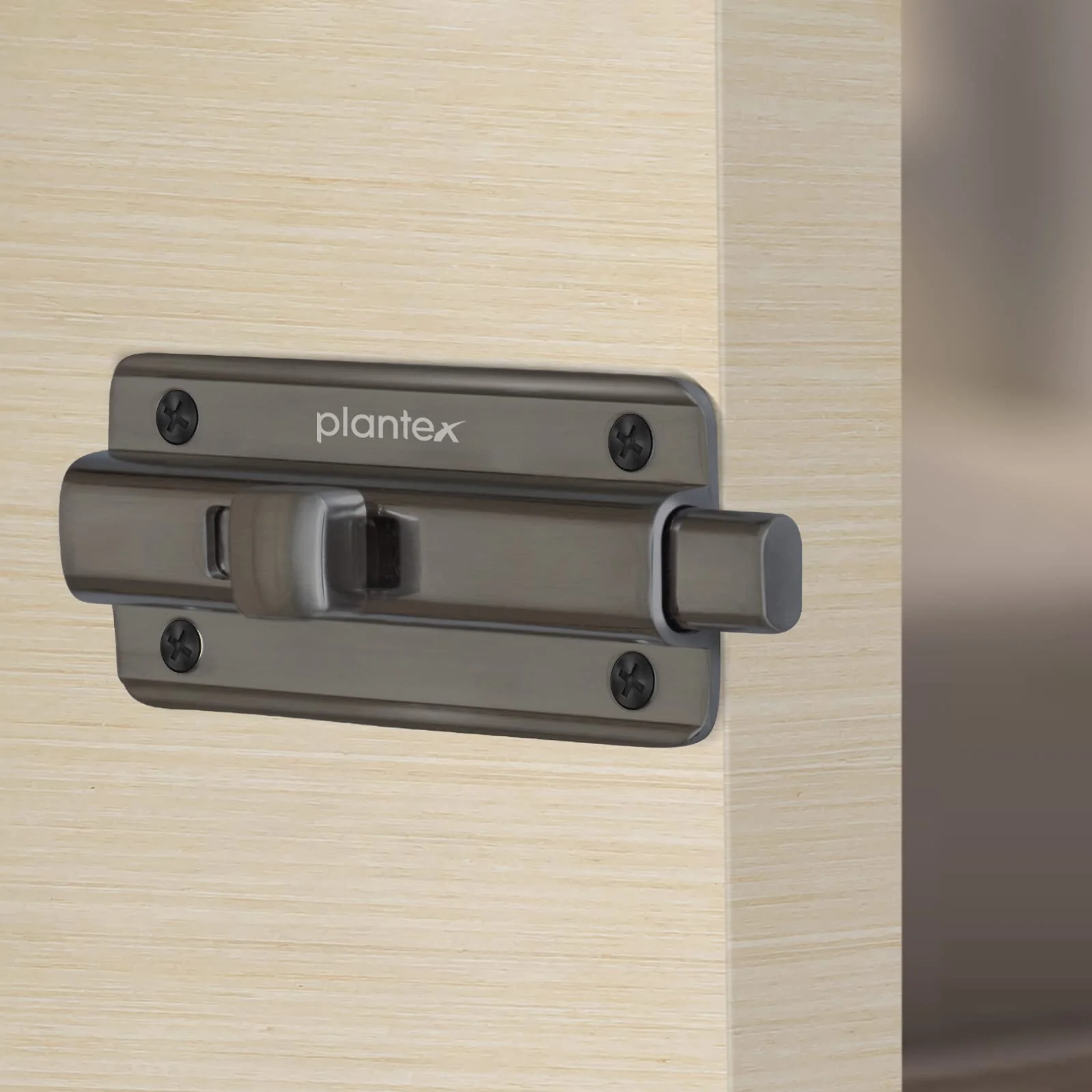 Plantex Premium Heavy Duty Door Stopper/Door Lock Latch for Home and Office Doors - Pack of 1 (Satin Black-Matt) - Image 4