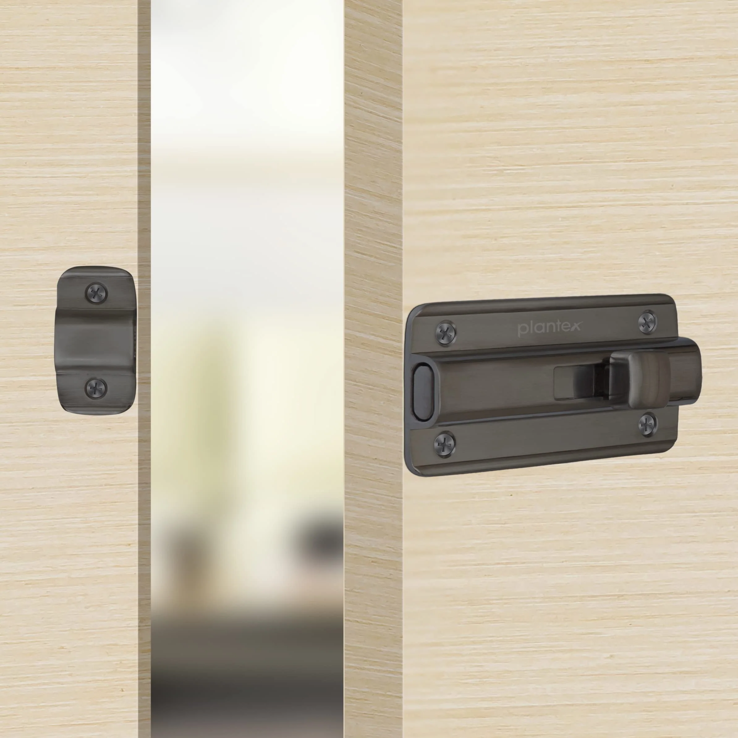 Plantex Premium Heavy Duty Door Stopper/Door Lock Latch for Home and Office Doors - Pack of 1 (Satin Black-Matt) - Image 5