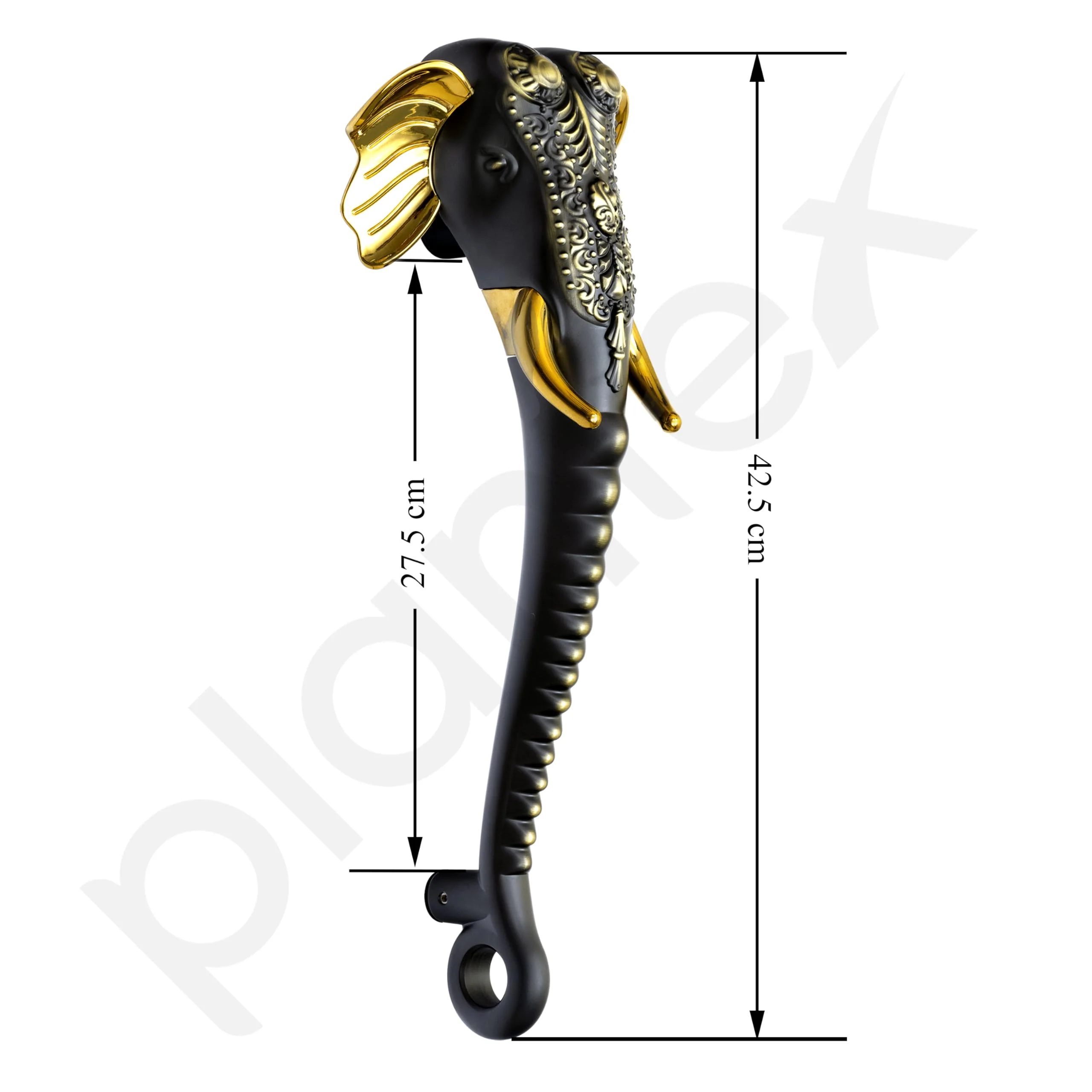 Plantex Premium Main Door Handle/17- inches Door Handle for Main Door/Pull Push Handle/Door and Home Decore Ganesh Shape Design/3 Years Warranty Pack of 1 (677- Brass Antique Finish) - Image 3