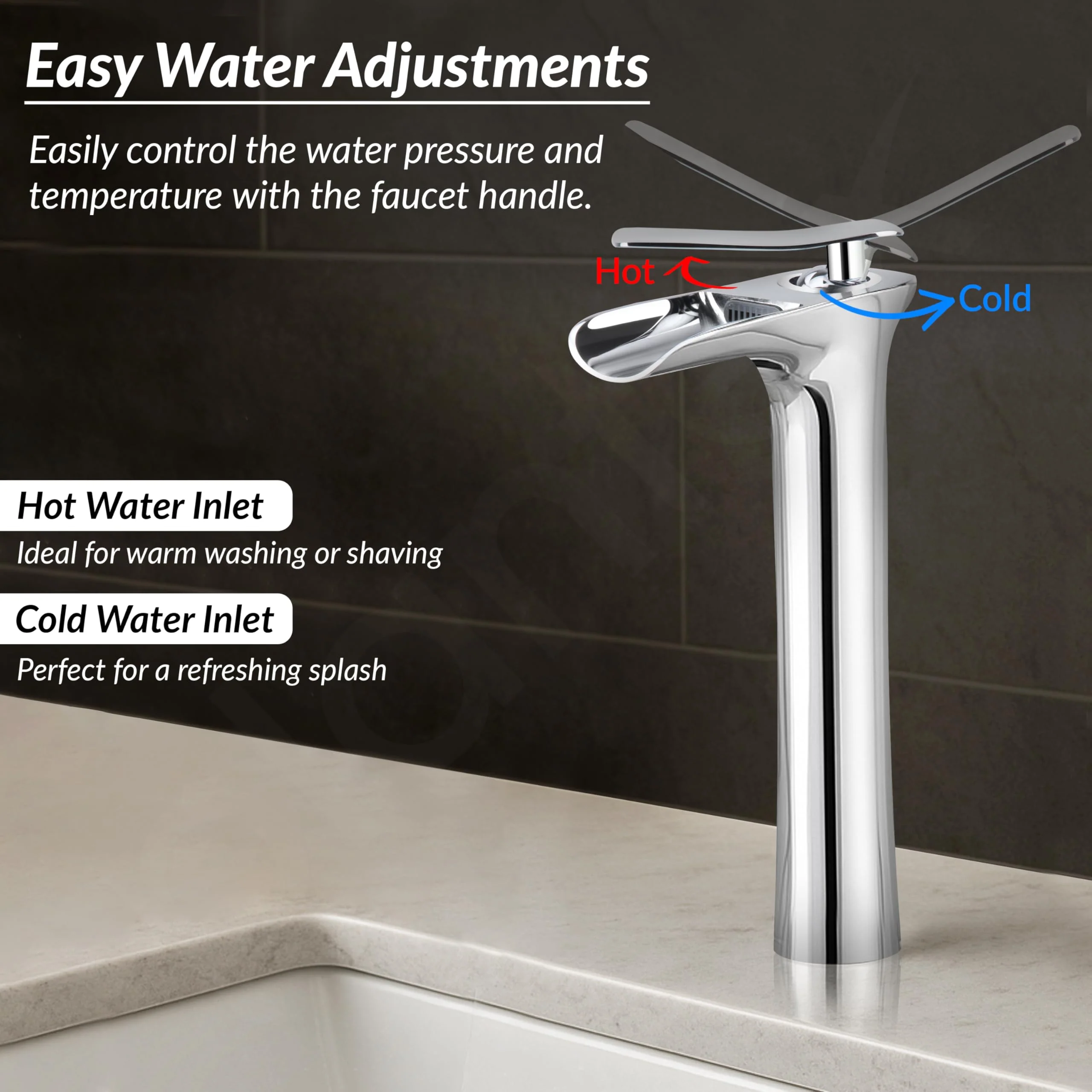 Plantex Pure Brass Basin Mixer Tap Hot & Cold/Single Lever Pillar Cock Water Tap for Basin/Mixer tap for Wash Basin-(Chrome) - Image 3