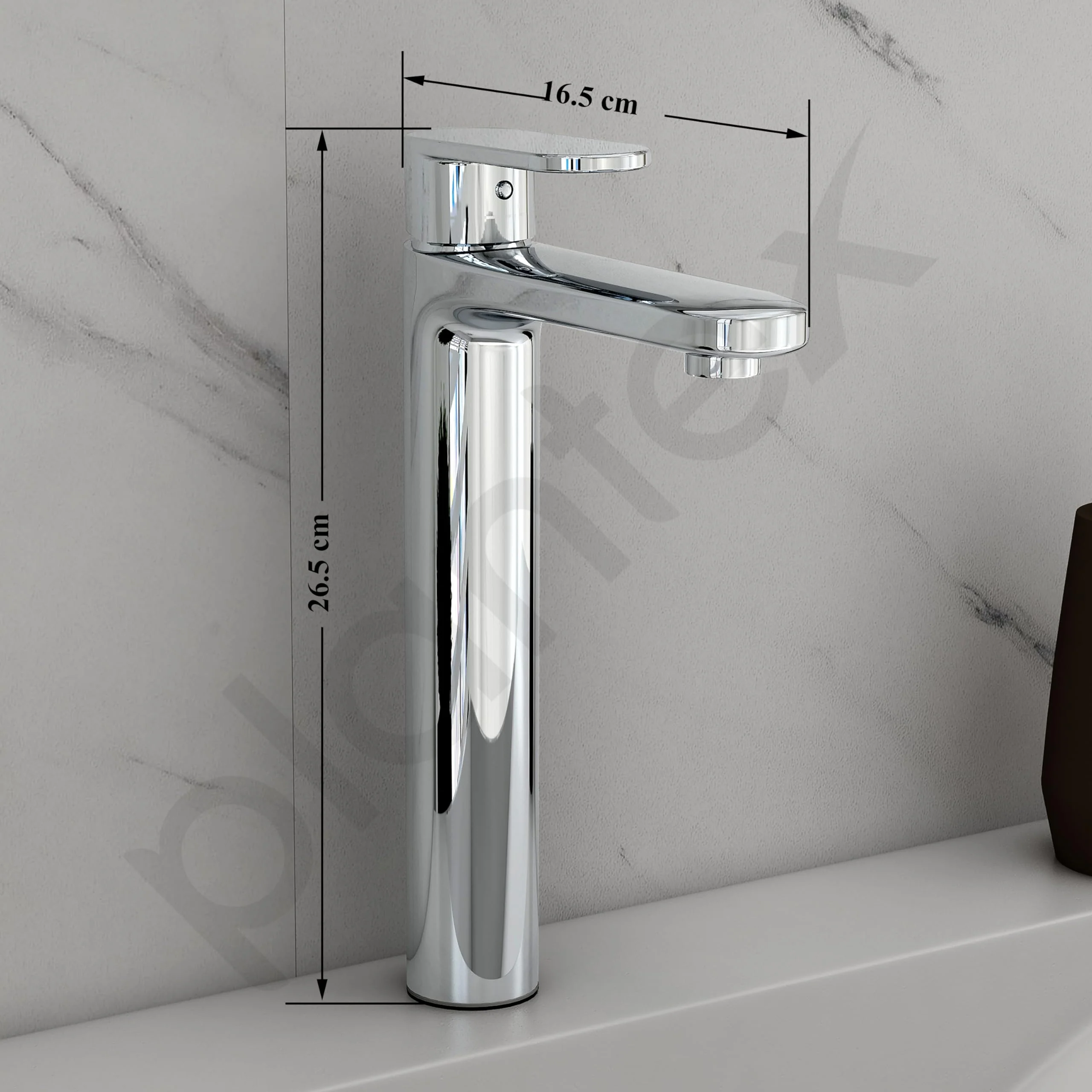 Plantex Pure Brass Centre Hole Basin Mixer Tap for Wash Basin with Teflon Tape & Braided Hose/Single Lever Tabletop Wash Basin Tap for Home-7 Year Warranty - Image 3