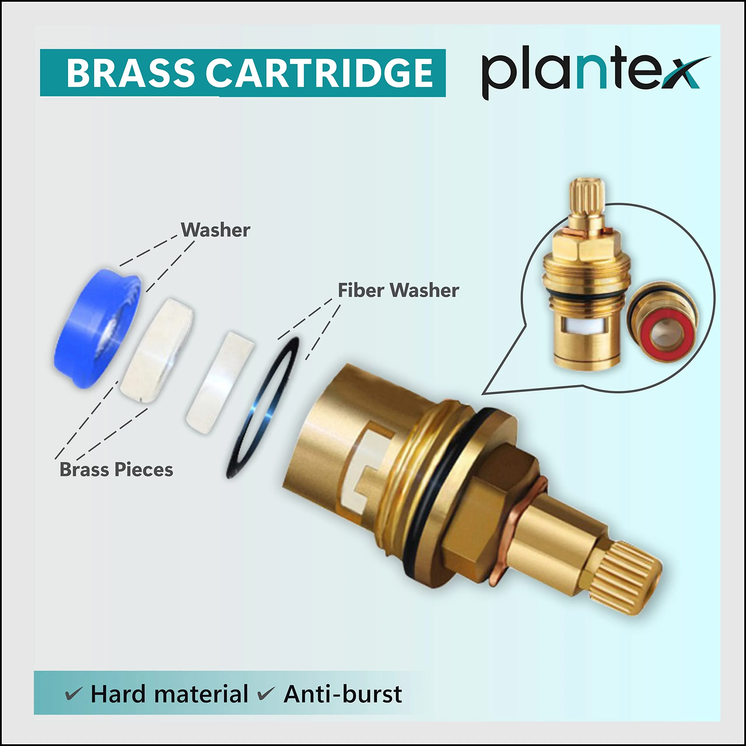Plantex Pure Brass Centre Hole Basin Mixer Tap for Wash Basin with Teflon Tape & Braided Hose/Single Lever Tabletop Wash Basin Tap for Home-7 Year Warranty - Image 6