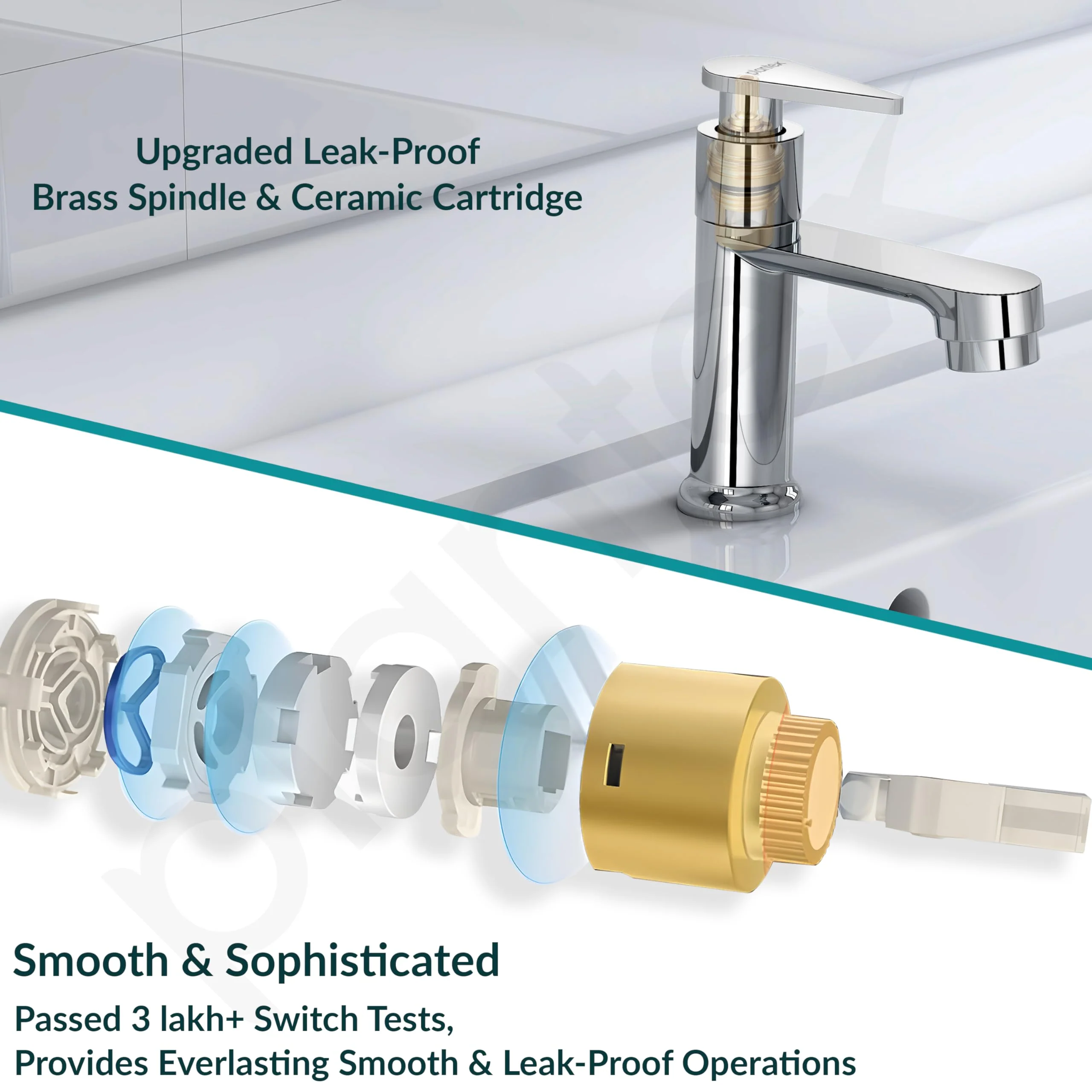 Plantex Pure Brass Pillar Tap for Wash Basin Tap/Water Tap with Water Saving Nozzle/Tap for Wash Basin-7 Year Warranty by Plantex (LEA-703-Mirror Chrome) - Image 4