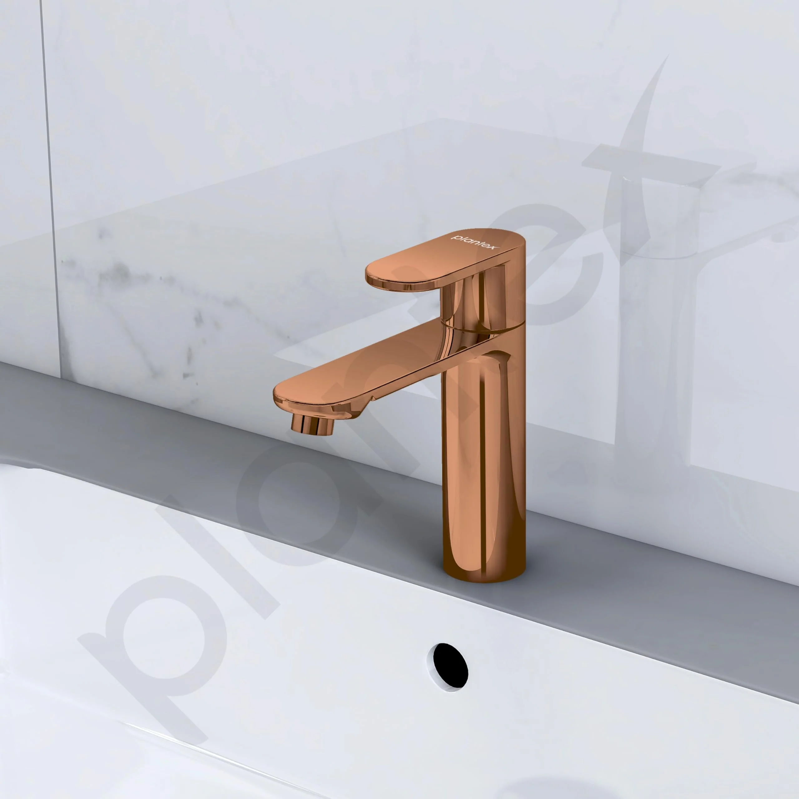 Plantex Pure Brass Single Lever Pillar tap for wash Basin/Table top wash Basin tap with Teflon Tape/Quarter Turn tap for wash Basin/Wash Basin tap-(ORN-203-Rose Gold) - Image 7