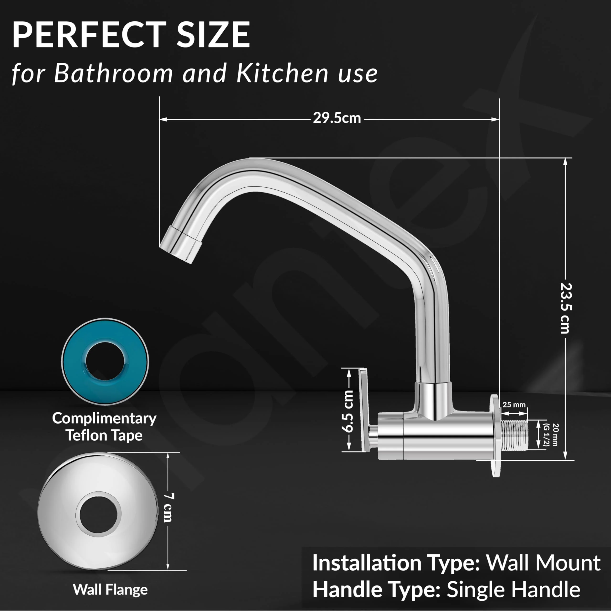 Plantex Pure Brass Sink Tap for Kitchen Basin with 360° Extended Swivel Spout/Kitchen Tap with Water Saving Nozzle - 7 Year Warranty (BAL-511-Chrome Finish) - Image 4