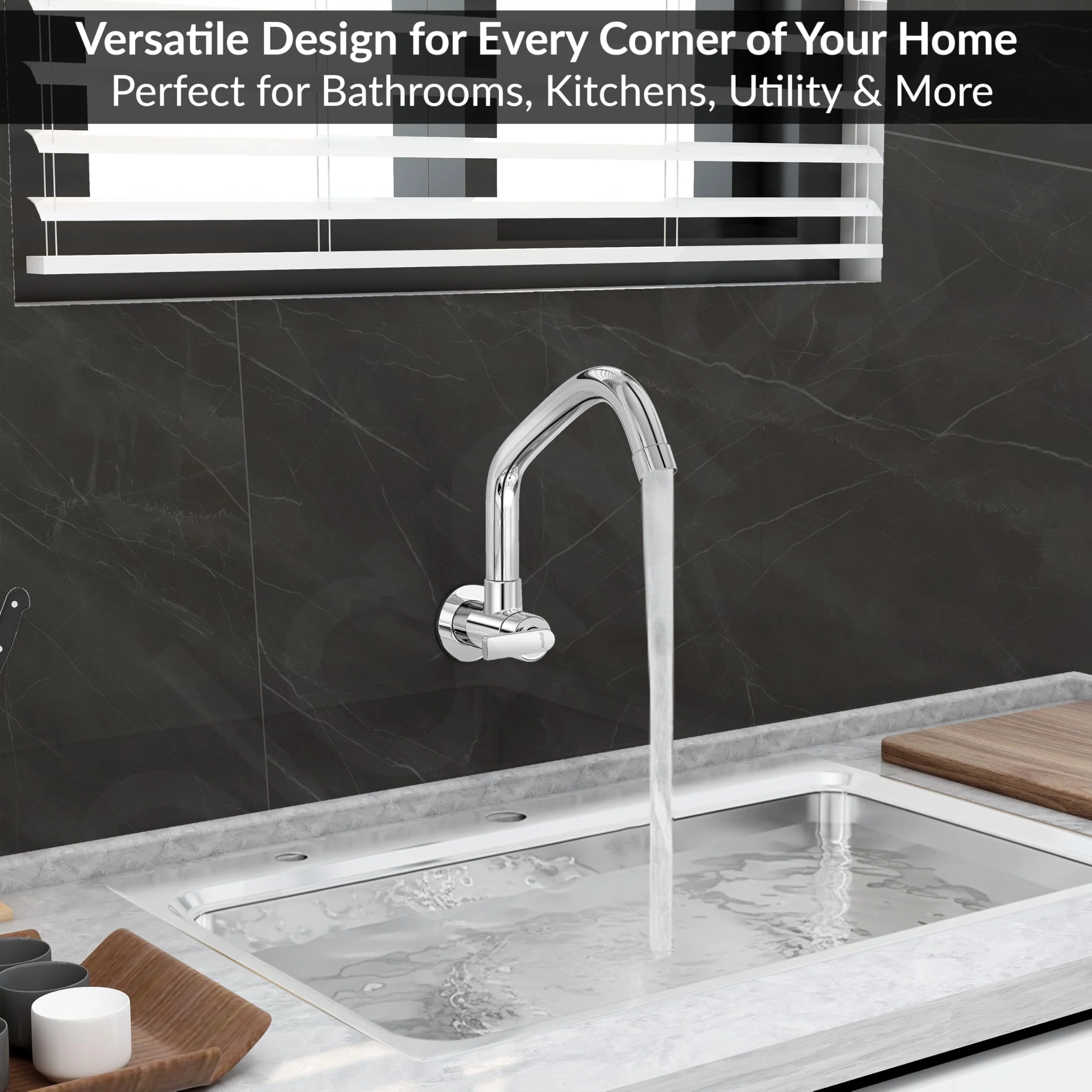 Plantex Pure Brass Sink Tap for Kitchen Basin with 360° Extended Swivel Spout/Kitchen Tap with Water Saving Nozzle - 7 Year Warranty (BAL-511-Chrome Finish) - Image 7